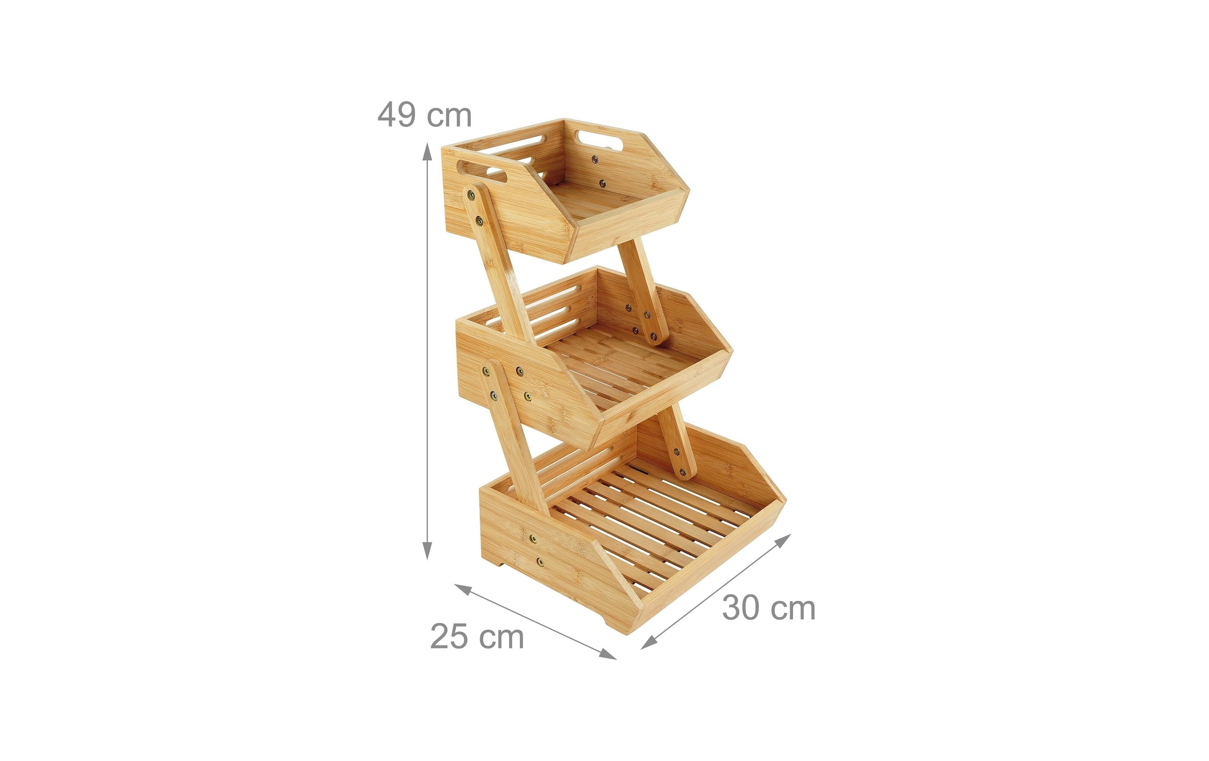 relaxdays Etagere »für Obst 3er«