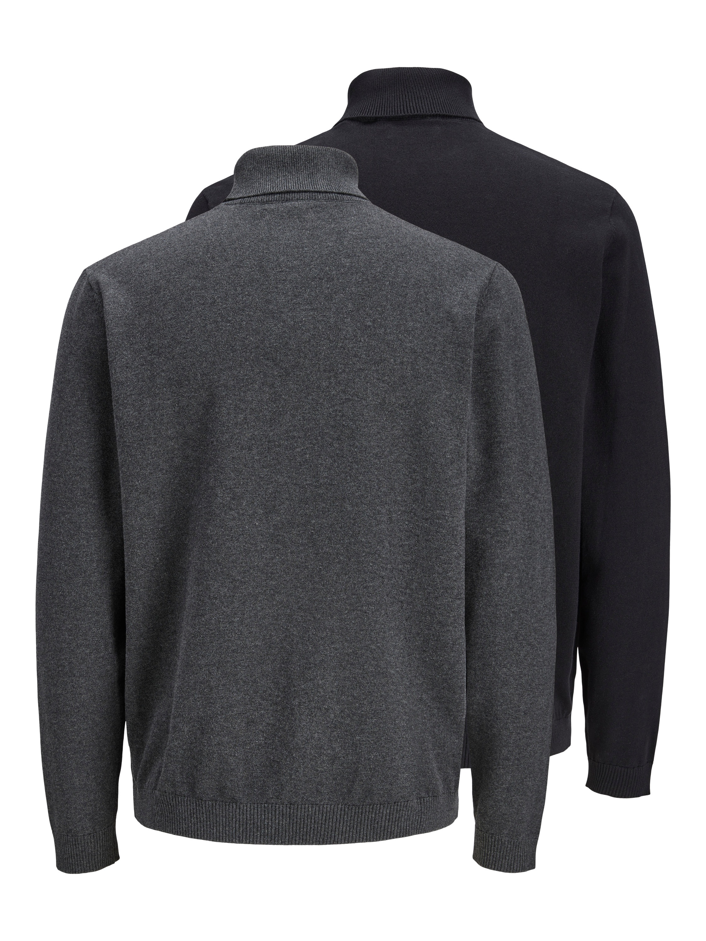 Jack & Jones Pull à col roulé »JJEBASIC KNIT ROLL NECK 2PK MP« Paquet, 2 coton, coupe régulière