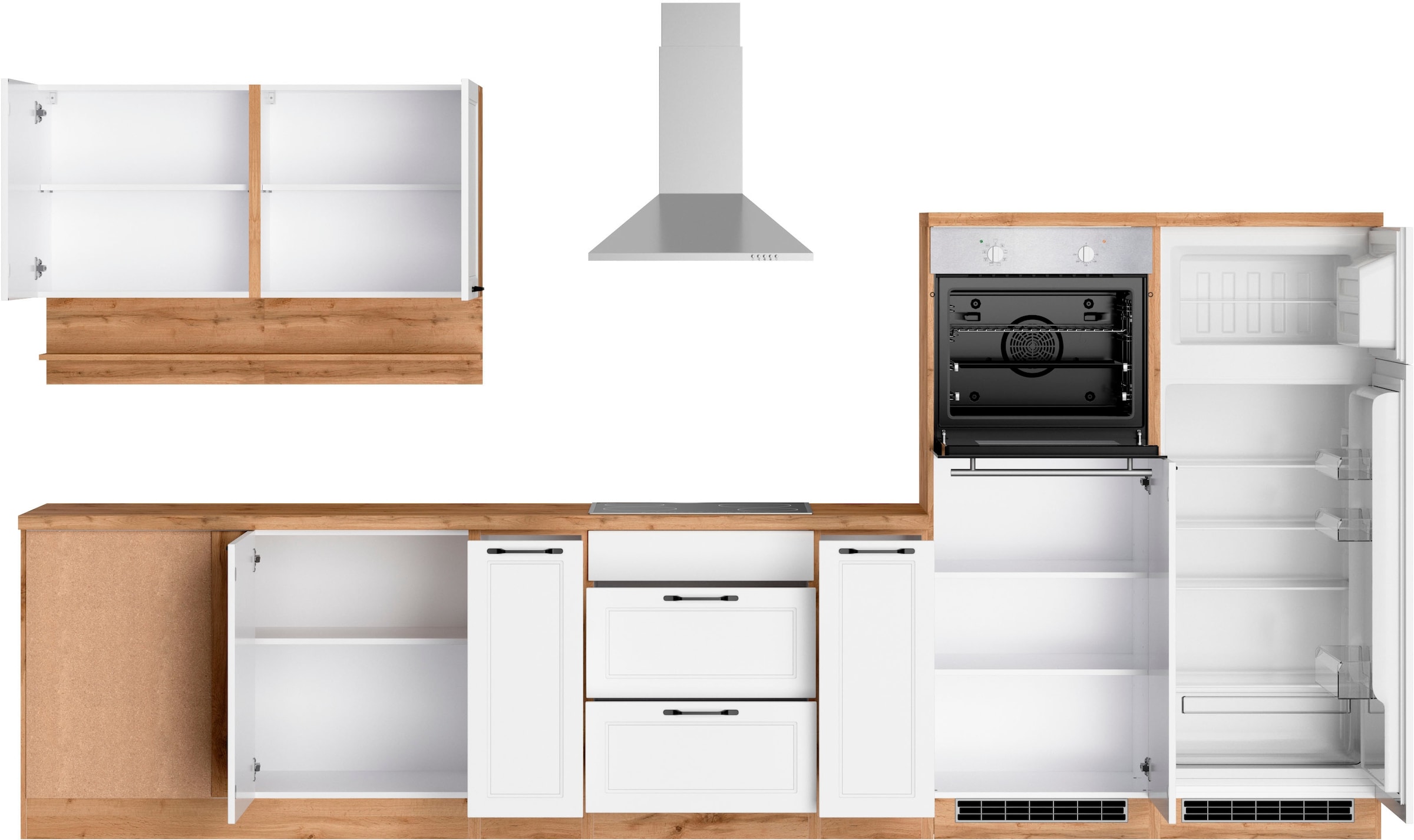 KOCHSTATION Winkelküche »KS-Lana« Stellbreite 240/360 cm, wahlweise mit E-Geräten