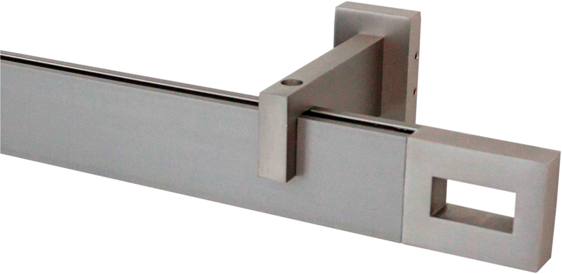 GARESA Tringle à rideaux »FLAT« 1 läufig-läufig Wunschmasslänge Rechteckprofil, Wandmontage, perfekter Lauf, modern, verlängerbar