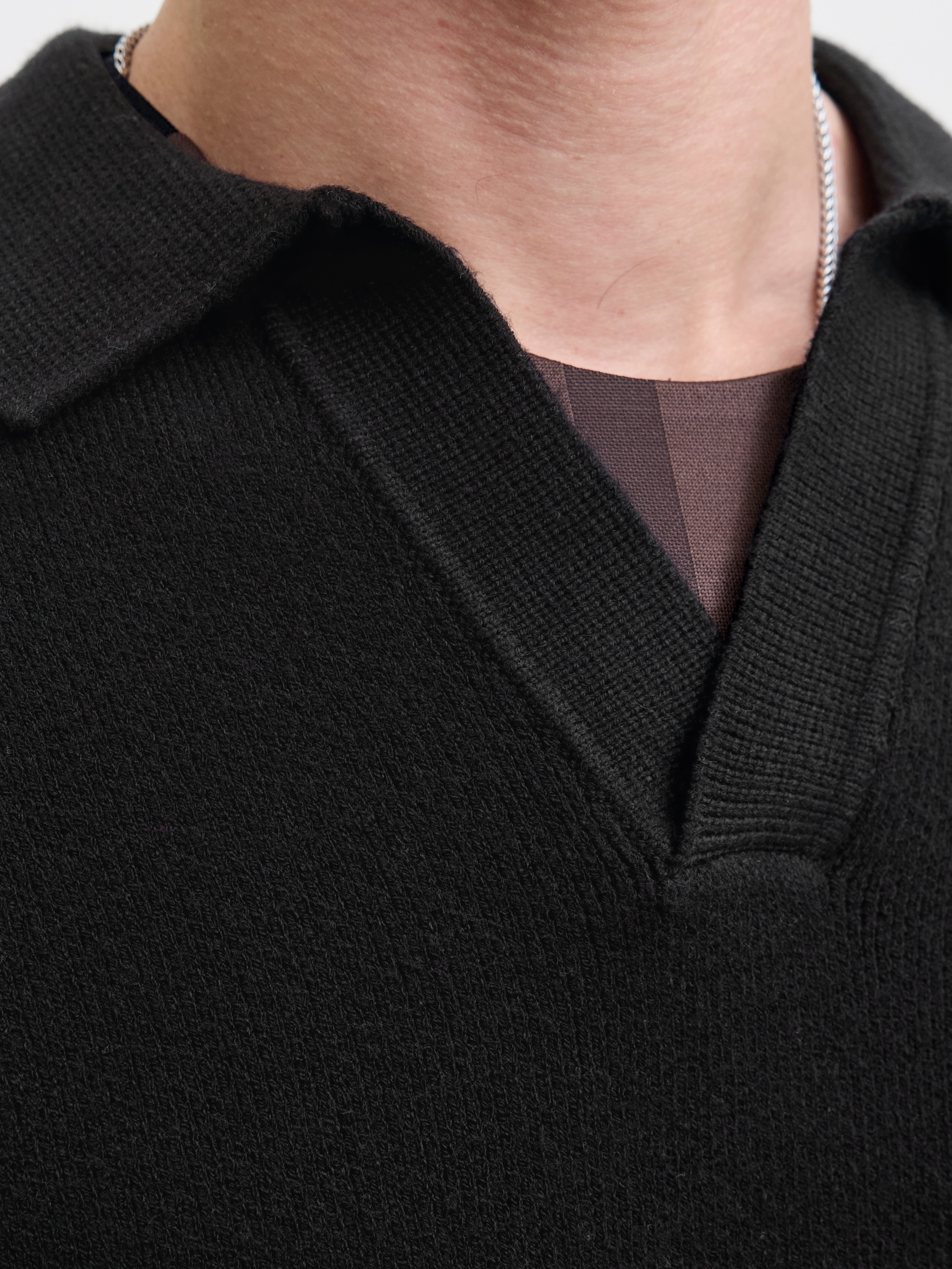 Jack & Jones Pull en tricot »JCOCOVER KNIT SPLIT NECK POLO«