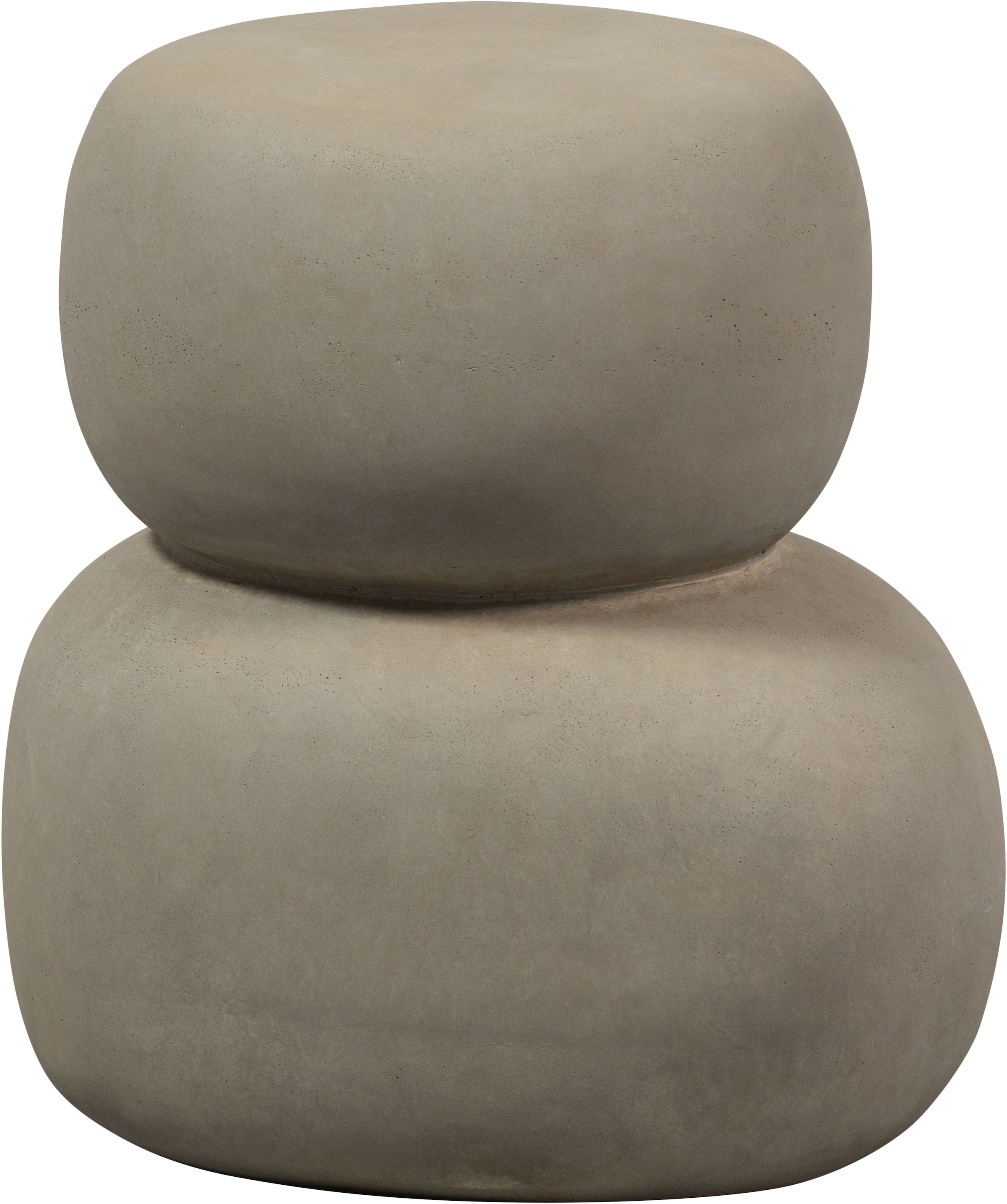 WOOOD Beistelltisch »Oda aus Fiberclay in Betonoptik, organisch gestapelt 41x35x47 cm« Tragkraft 20 kg, Materialstärke 1 cm, Unterseite hohl