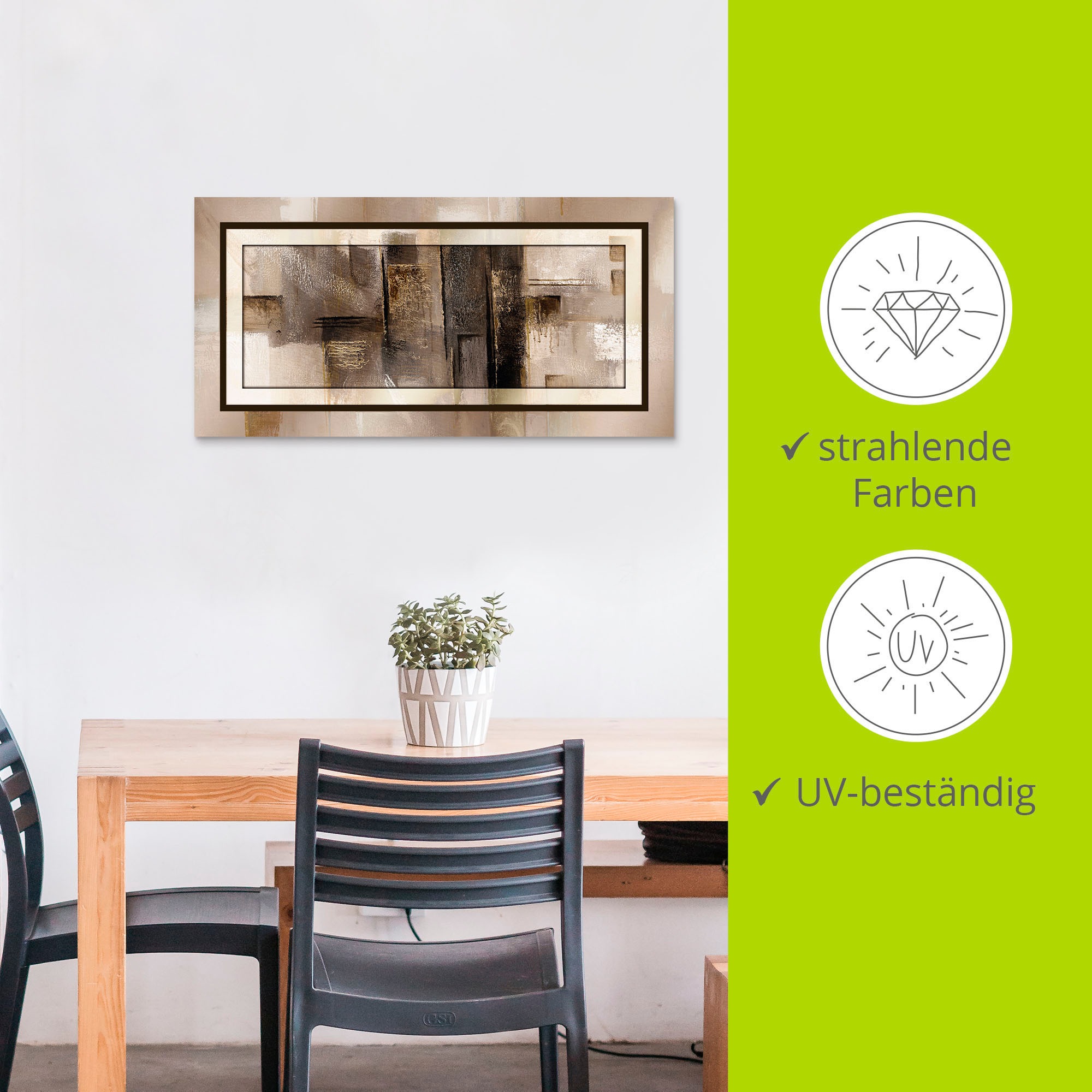 Artland »Quadrate - abstrakt 1« Muster 1 Stk. tlg. als Alubild, Leinwandbild in verschied. Grössen