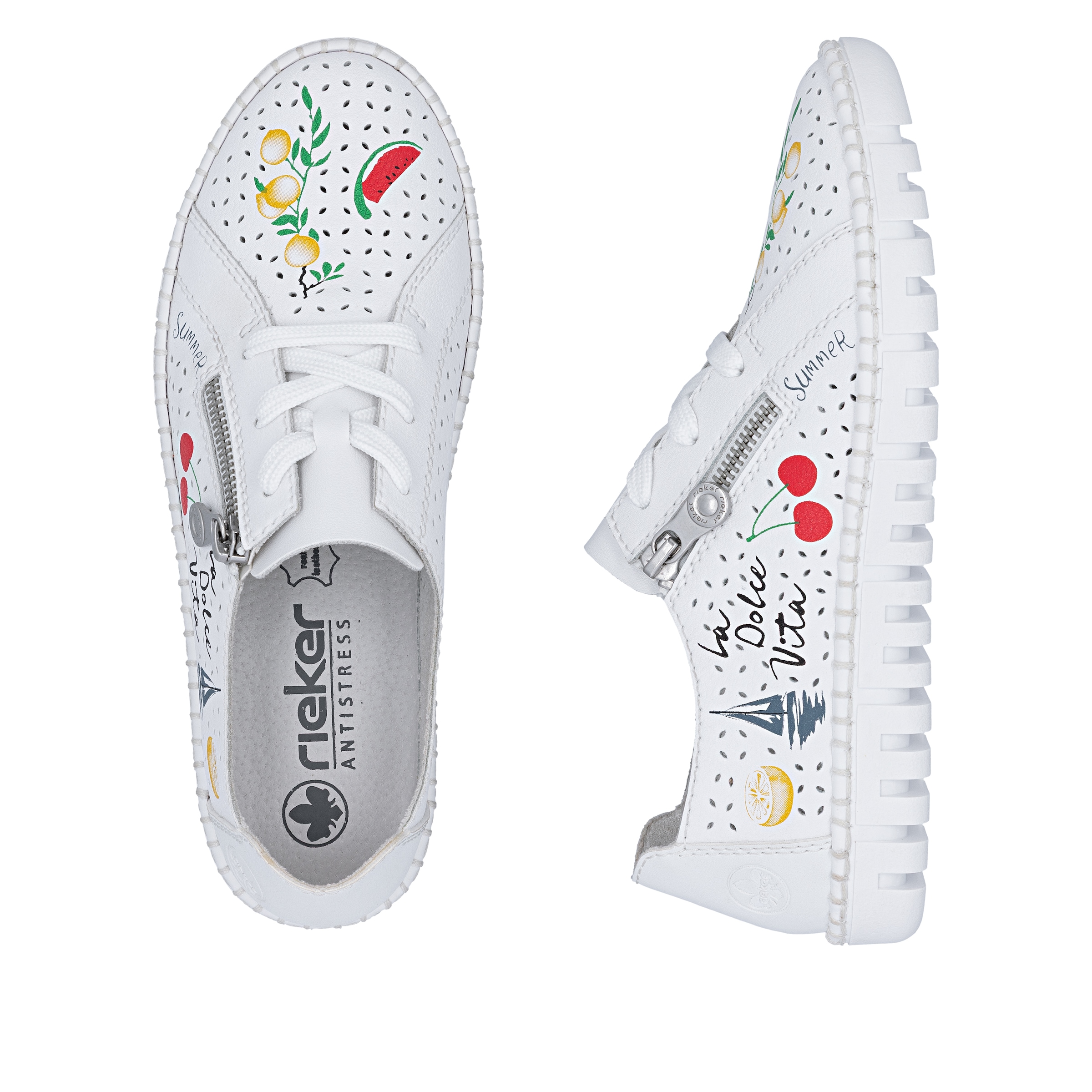 Rieker Chaussure à lacets  sneaker, chaussure basse, à lacets avec imprimé estival