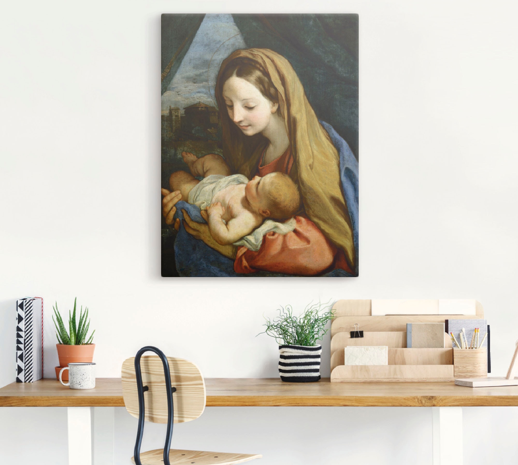 Artland Leinwandbild »Maria mit dem Kind. Um 1660« Religion 1 Stk. tlg. auf Keilrahmen gespannt