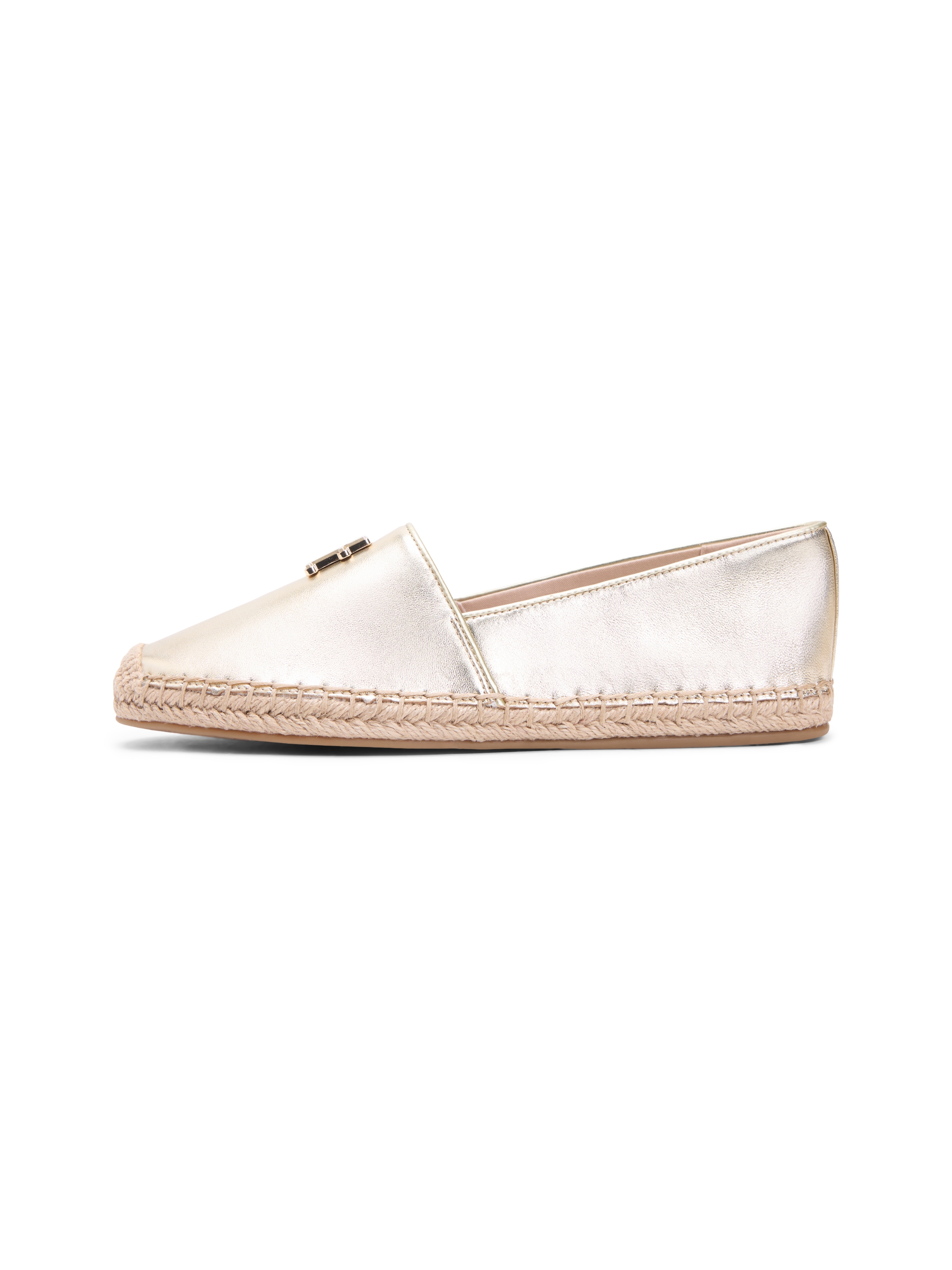 Tommy Hilfiger Espadrille »TH LOGO GOLD ESPADRILLE«  Chaussure d'été, chaussure à enfiler avec élégant élément décoratif TH