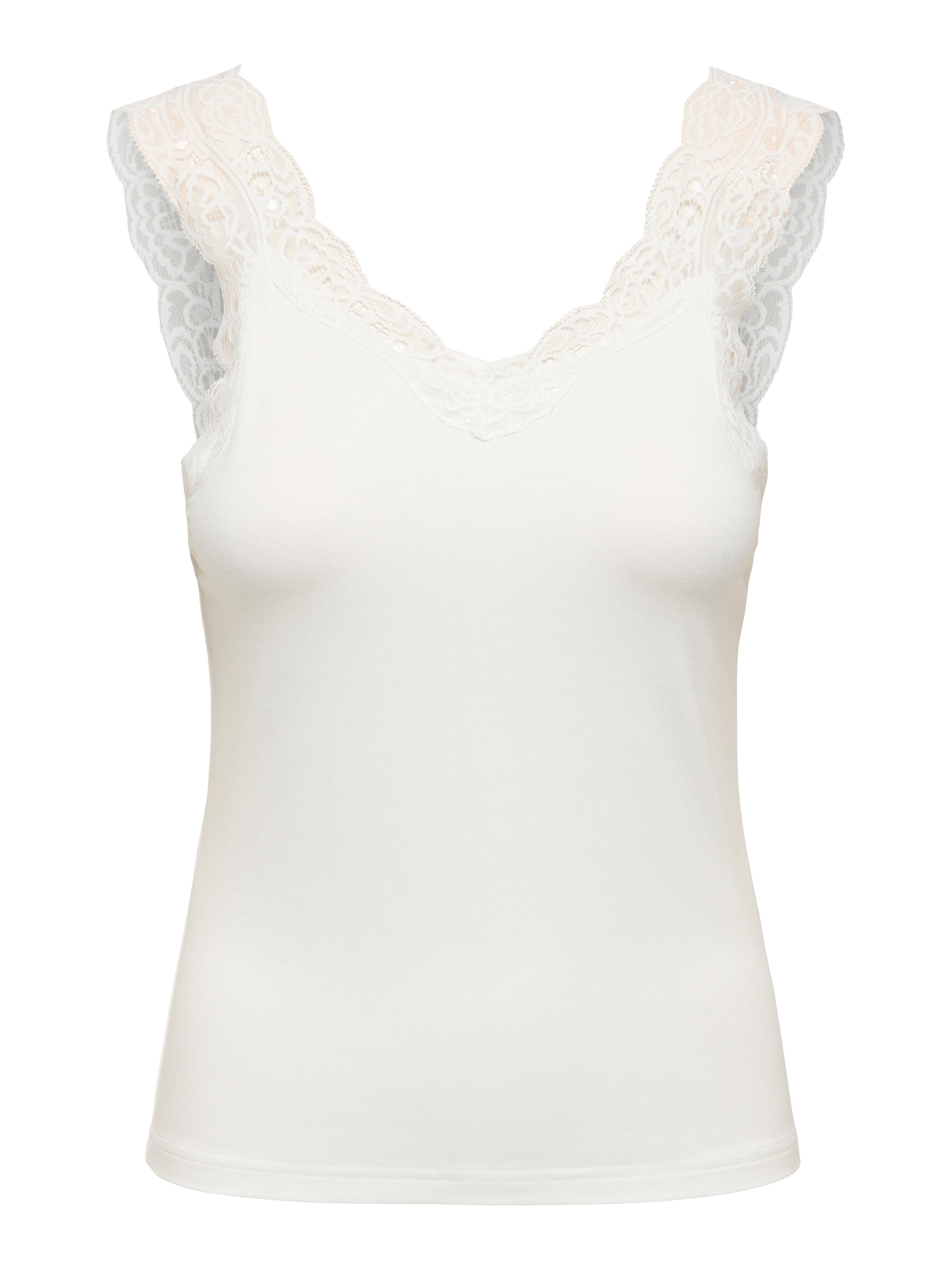 ONLY Top en dentelle »ONLLUNI TANK TOP WITH LACE DETAIL CS JRS« mélange viscose, coupe régulière