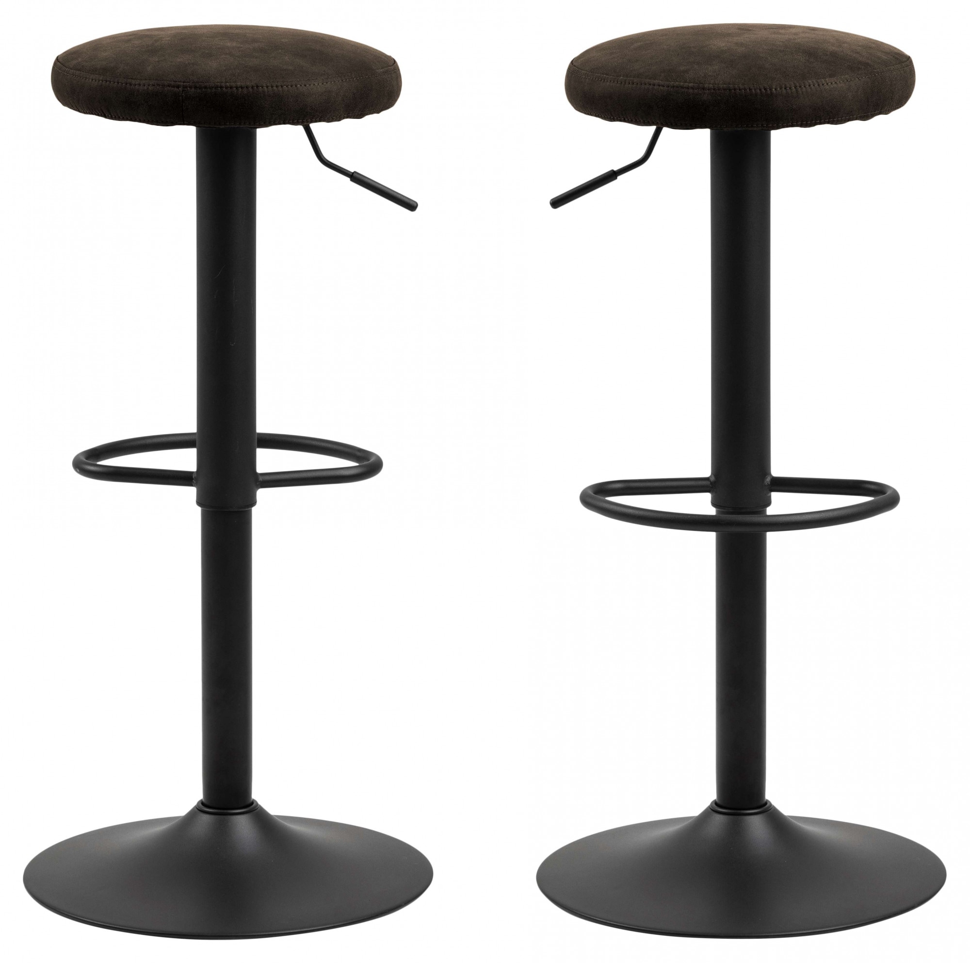 ACTONA GROUP Tabouret de bar »Finch« tabouret de bar, (set, 2 pcs), réglable en hauteur, repose-pieds, structure trompette