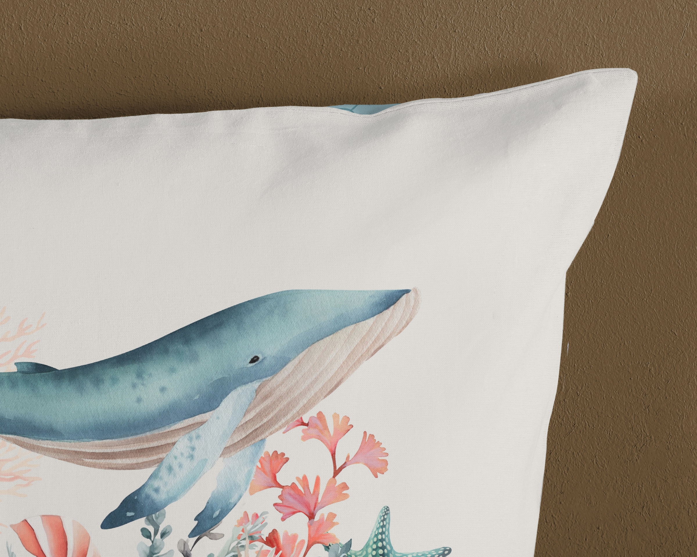 good morning Wendebettwäsche »Ocean« 2 Stk. tlg. 100% Baumwolle, Reissverschluss, Wendeoptik, Maritim, Meer, Türkis Weiss