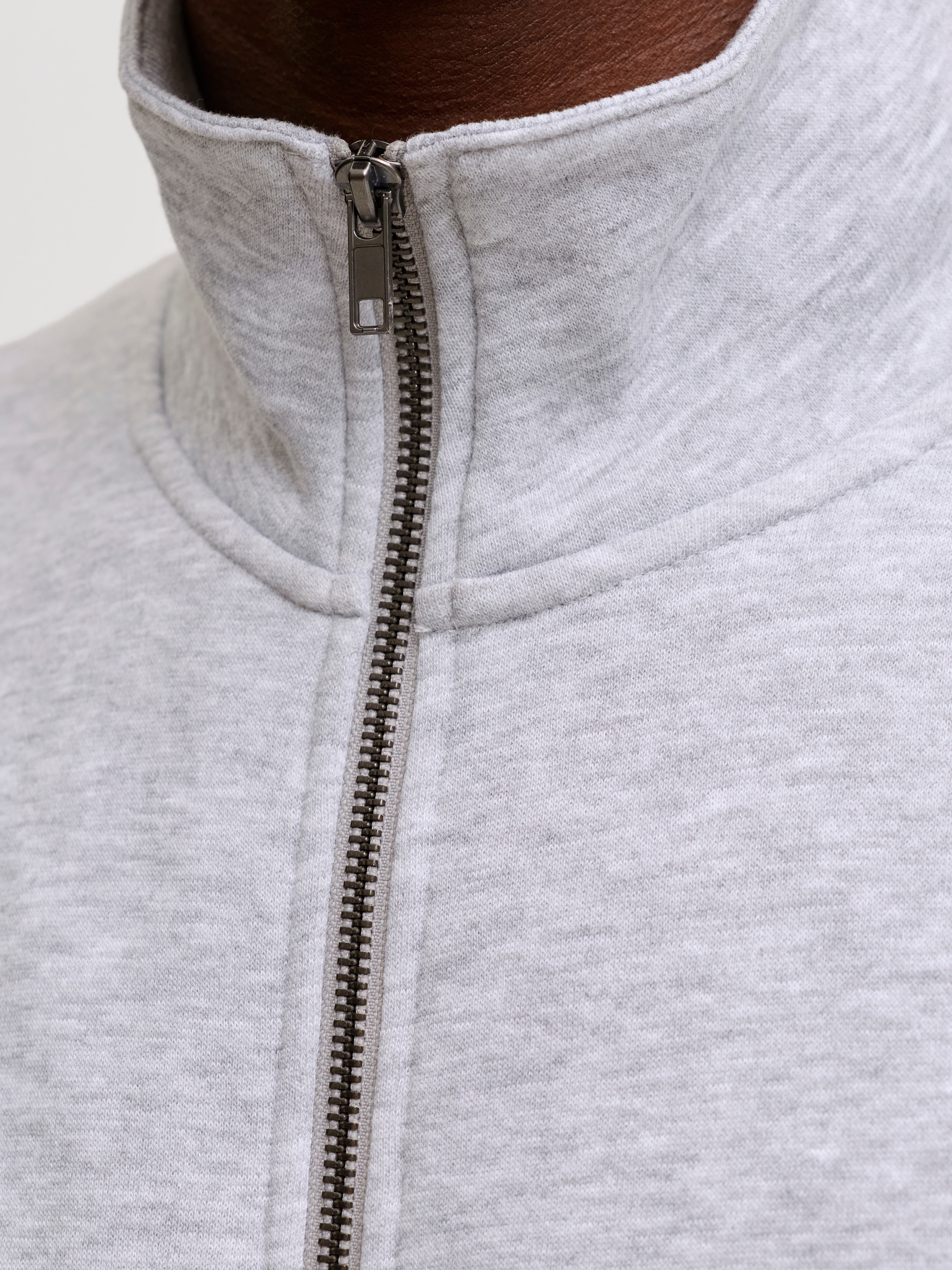 Jack & Jones Veste sweat »JJEBRADLEY SWEAT ZIP HN NOOS« mélange de matériaux, coupe régulière