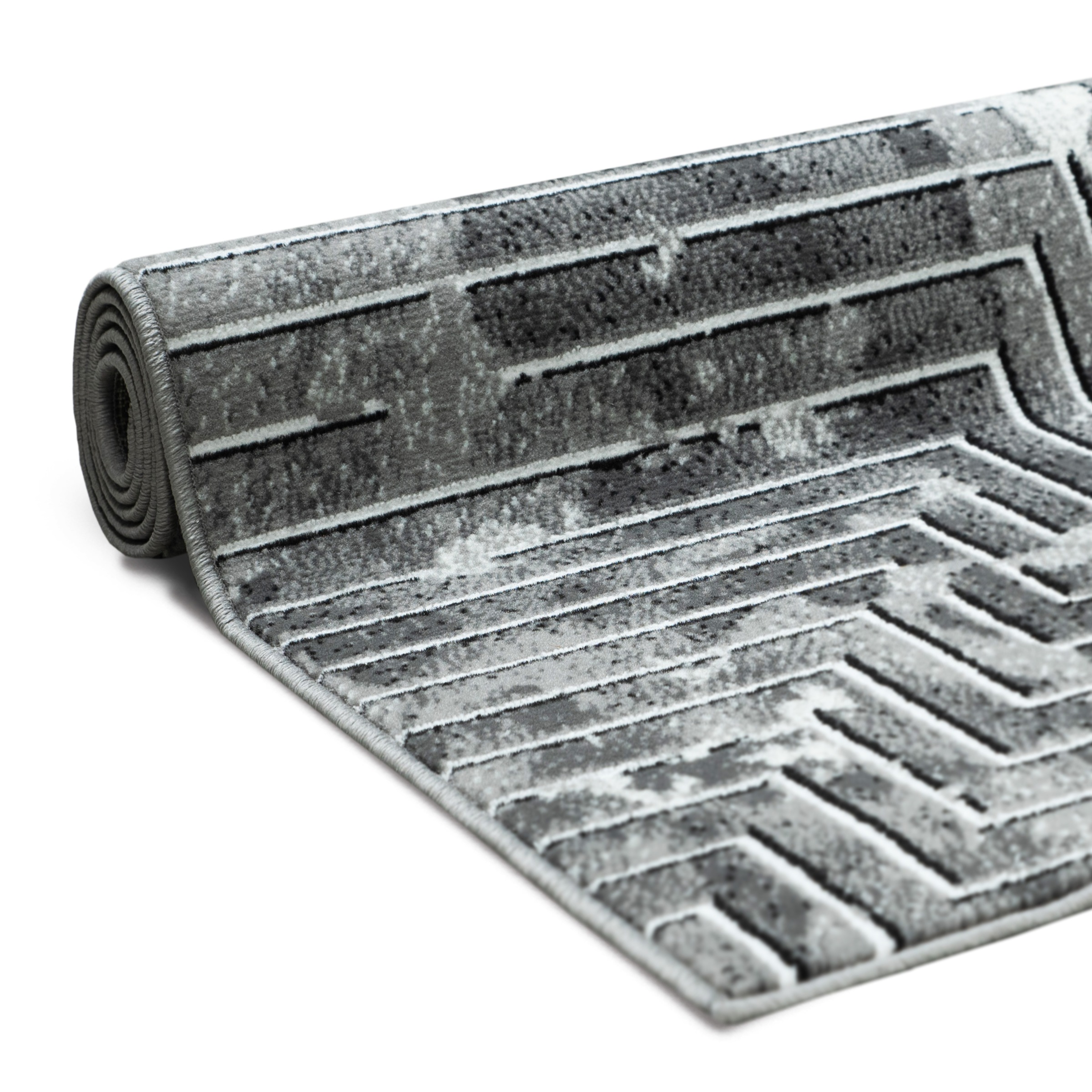 my home Teppich »Leiga, 3D-Effekt, leichter Glanz, Scandi-Look« rechteckig 8 mm Höhe Kurzflor, Wohnzimmer, Esszimmer, Schlafzimmer