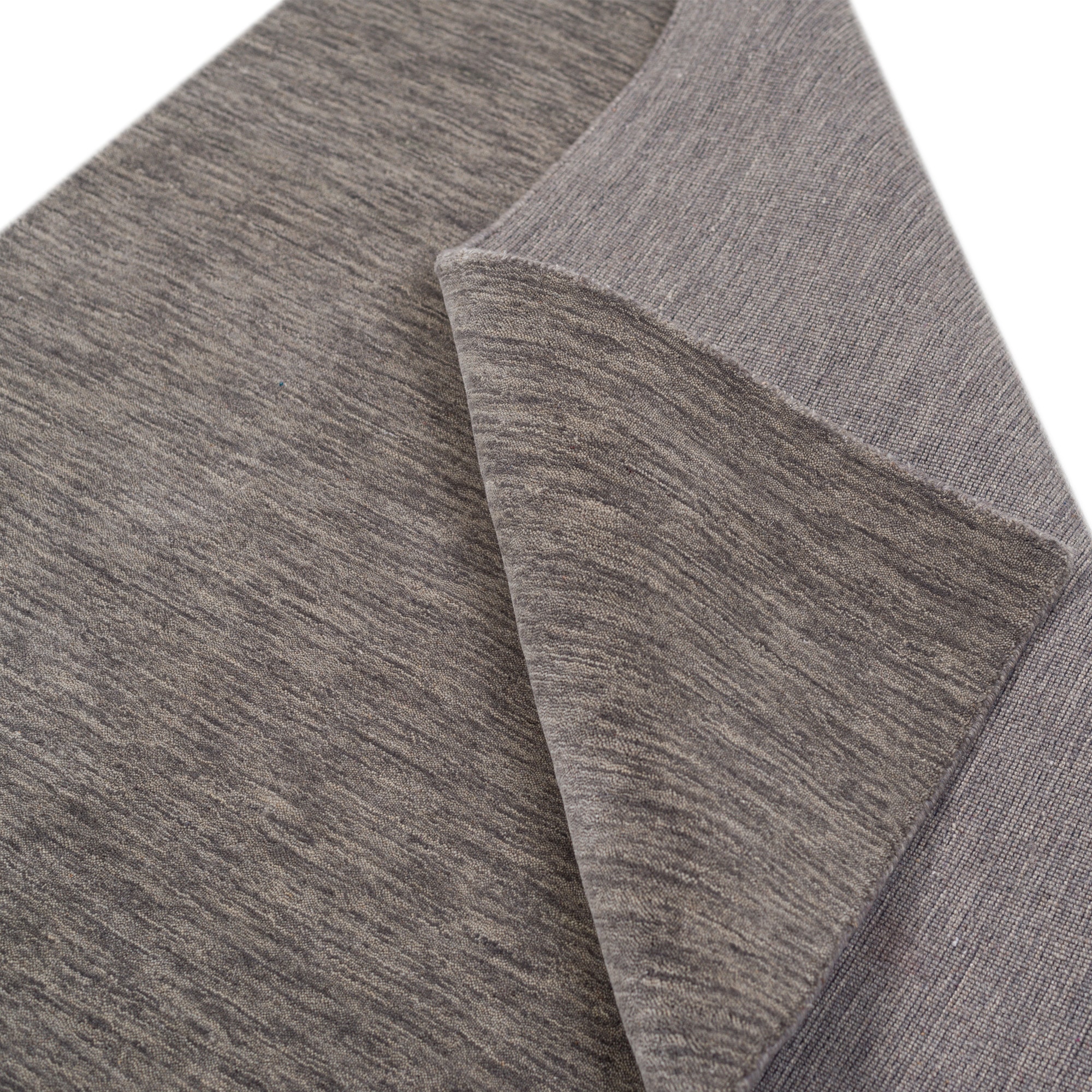 THEKO Wollteppich »Holi« rechteckig 13 mm Höhe Uni-Farben, leicht meliert, reine Wolle, handgewebt mit Knüpfoptik