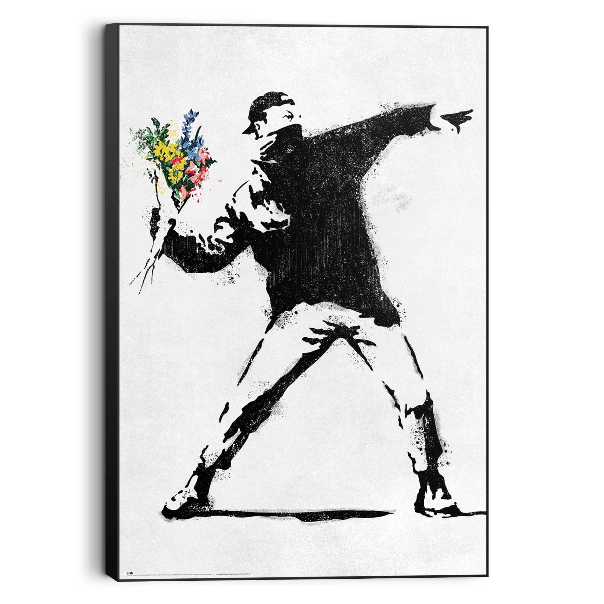 Reinders! Fresque murale »Banksy - flower bomber«