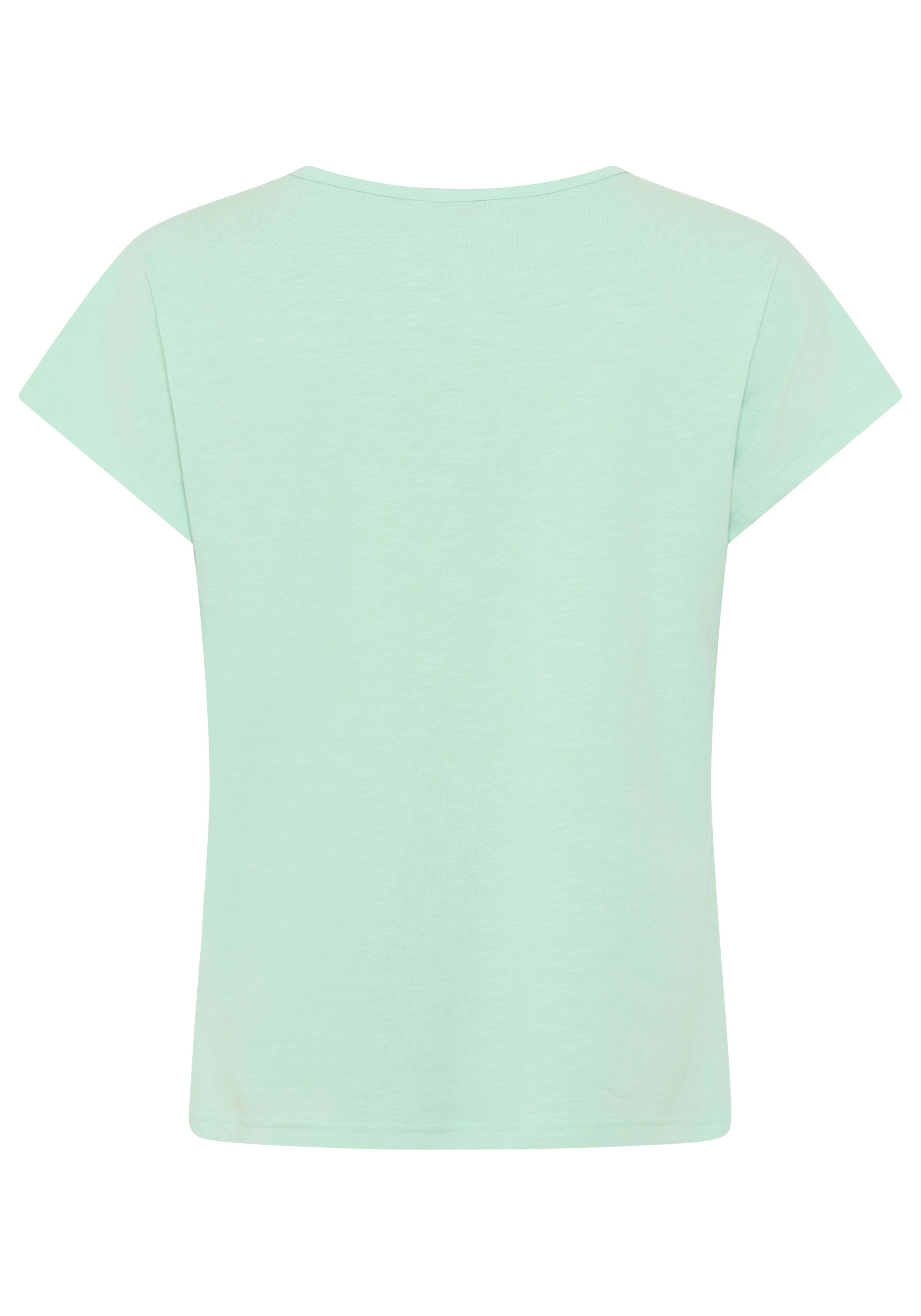 Flashlights T-shirt en V V-Ausschnitt, mit Knopfleiste, figurumspielende Passform