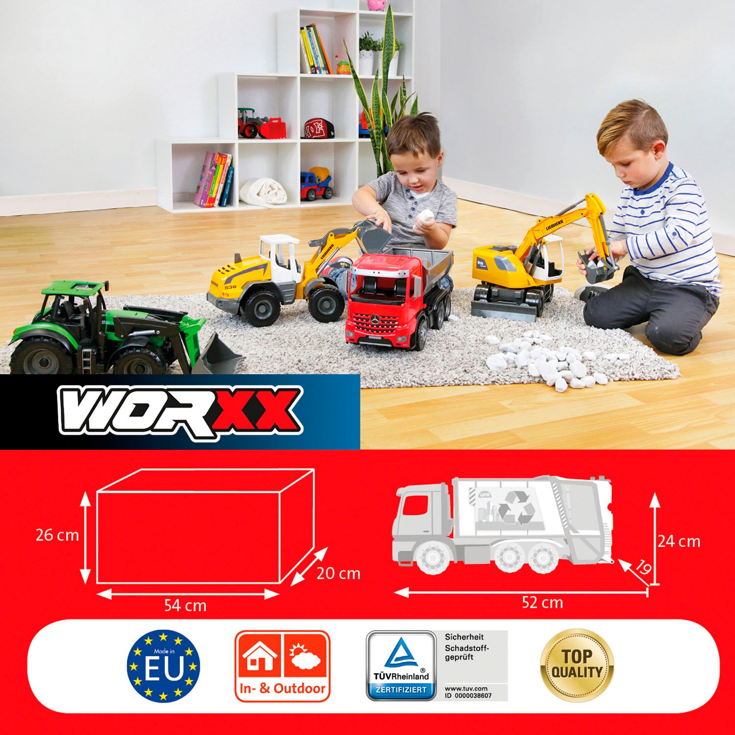 Lena® Spielzeug-Müllwagen »Worxx, Mercedes-Benz Arocs« Made in Europe