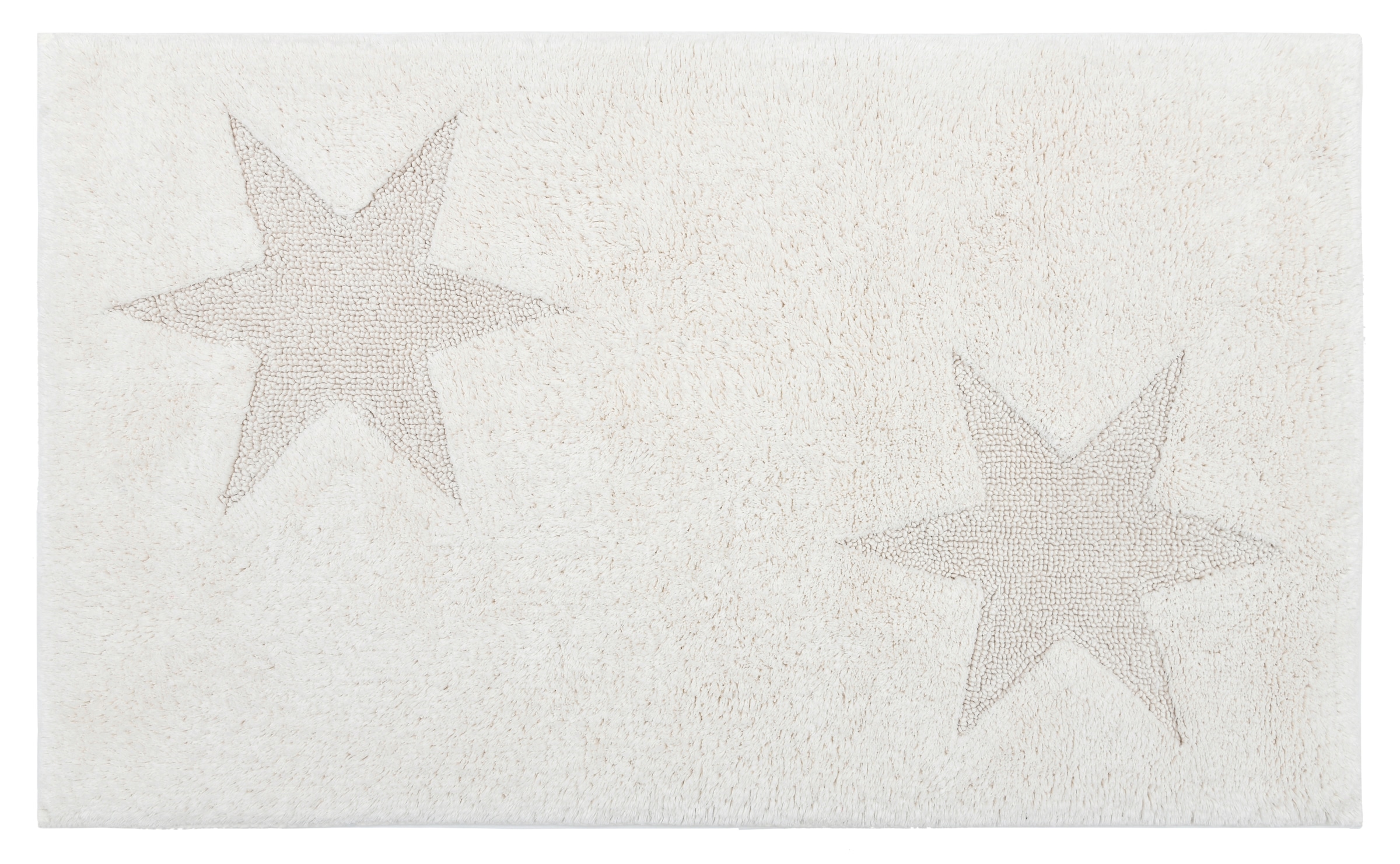 GOODproduct Tapis de bain »Marie, Badvorleger, Badezimmer Teppich« Höhe 13 mm revêtement antidérapant Résistant | compatible chauffage au sol tapis de bain, motif étoile, structure relief, aussi en set