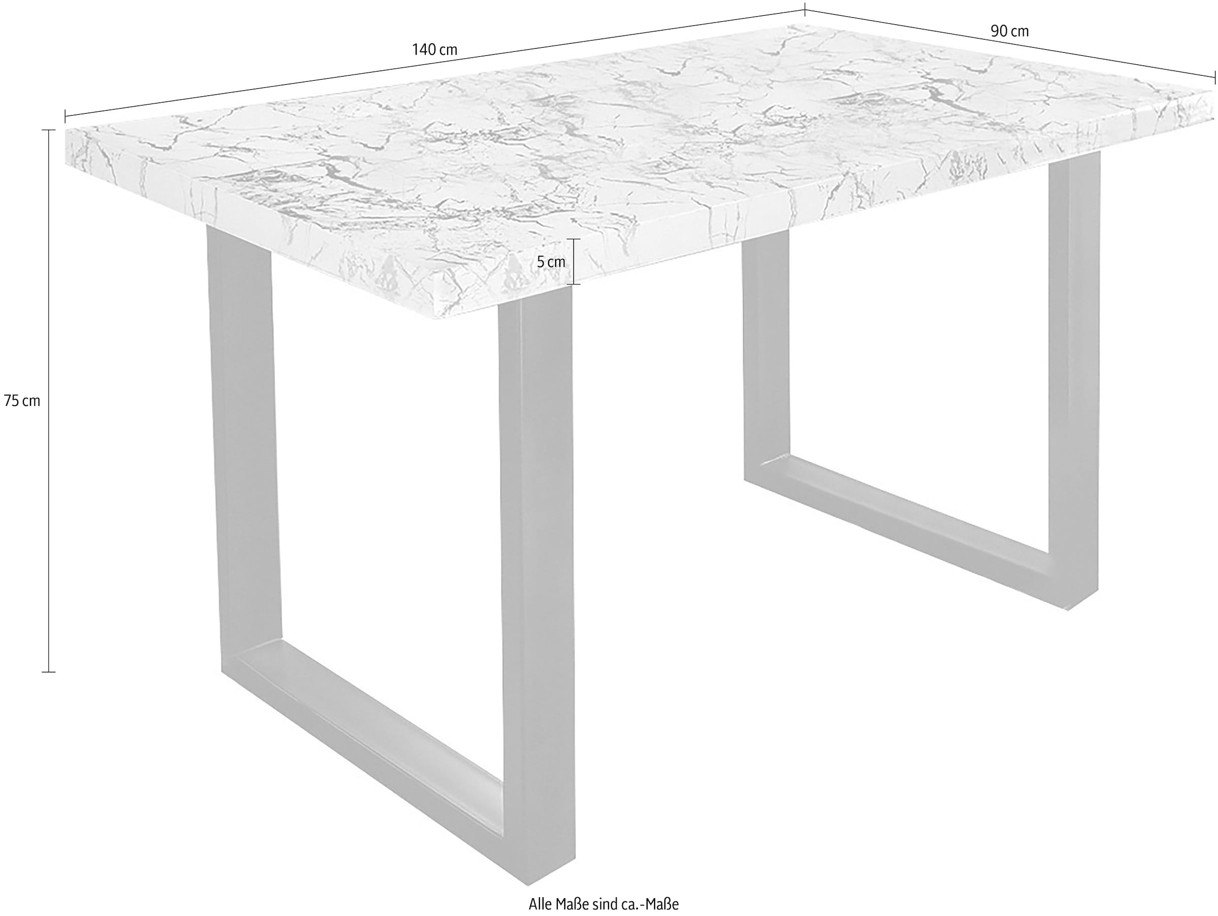 Paroli Table de salle à manger »Manger« in 3 Breiten und 2 Farbausführungen