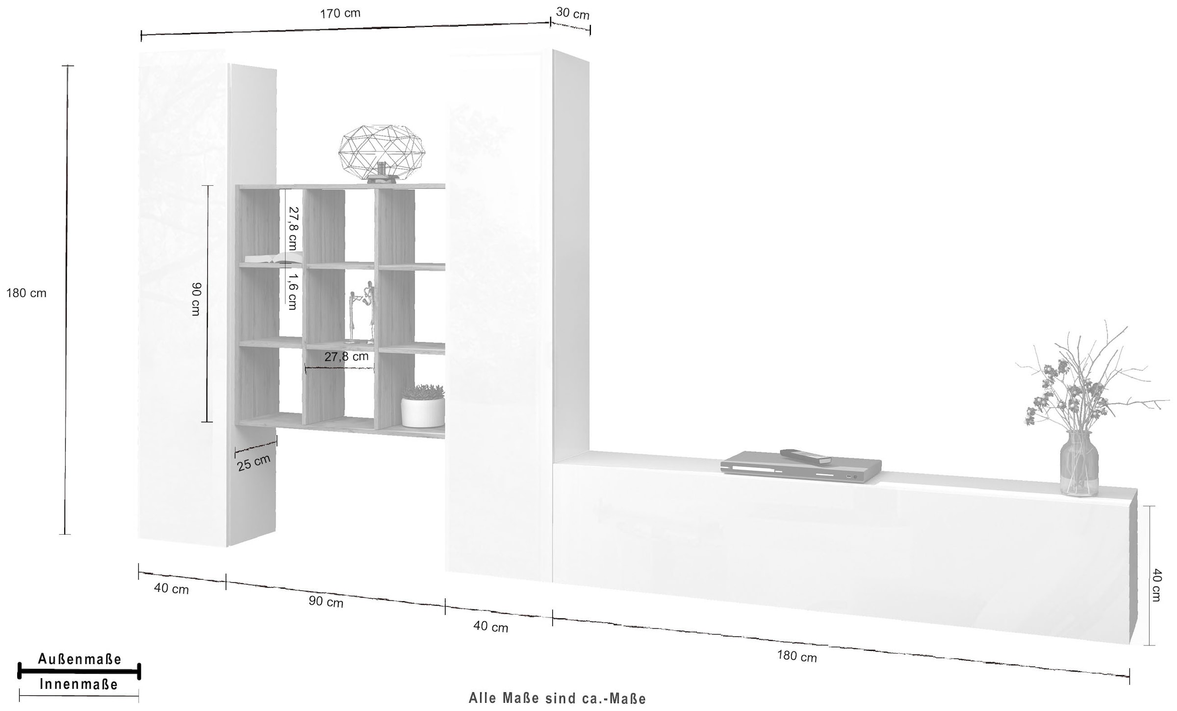 Home affaire Wohnwand »Maruska« 1 Stk. tlg.