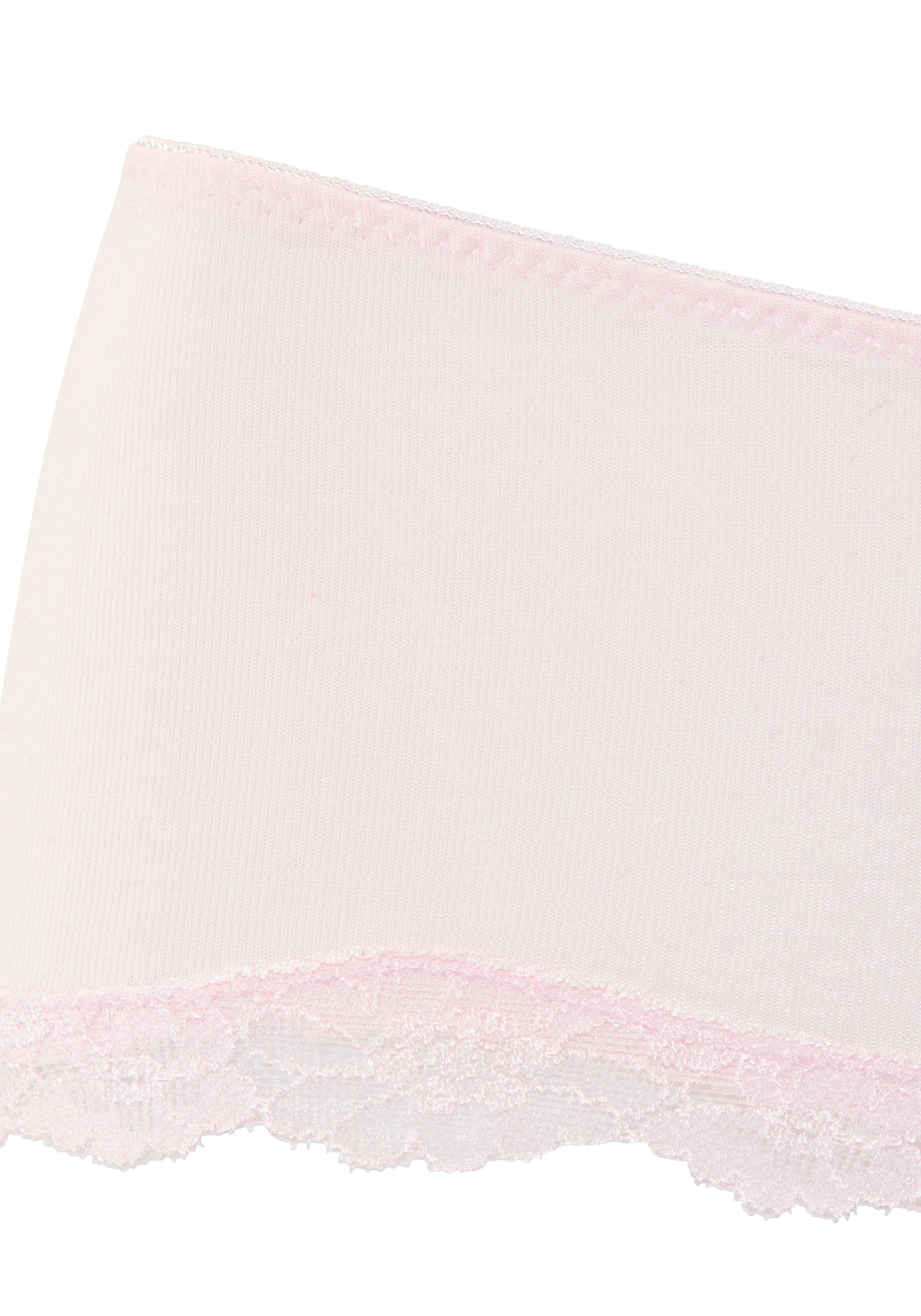 LASCANA Panty 3er-Pack,  aus elastischer Baumwolle mit zarter Spitze