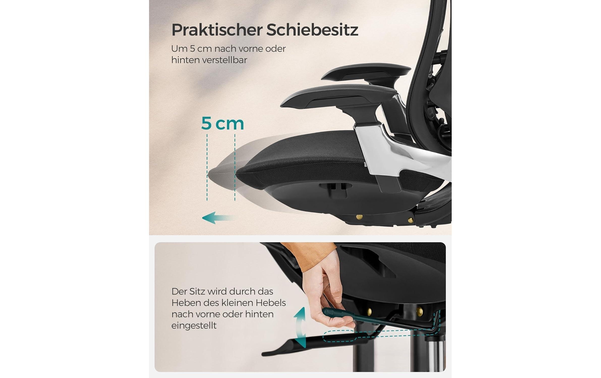 SONGMICS Bürostuhl »mit Armlehnen und Fusskreuz« ()