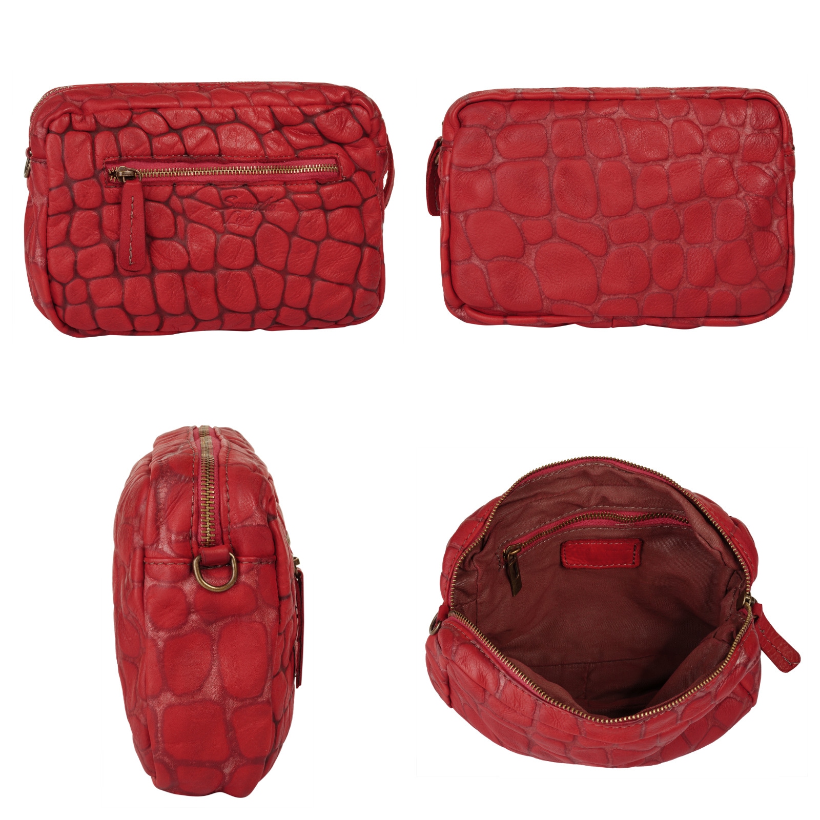 Samantha Look Umhängetasche echt Leder, Made in Italy