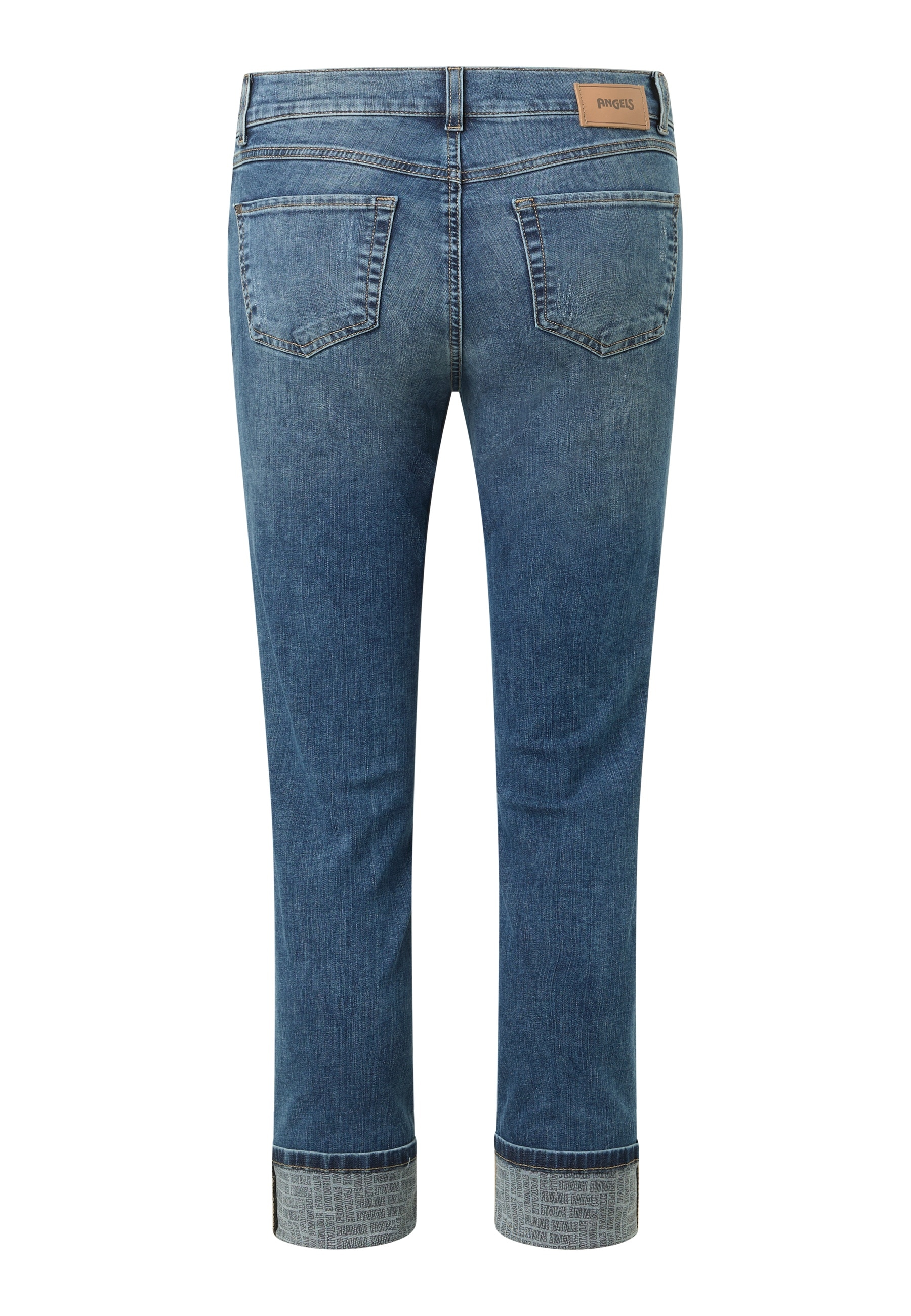 ANGELS Jeans 7/8 »CIRA EDGY« Coupe slim, avec effets déchirés et d'usure