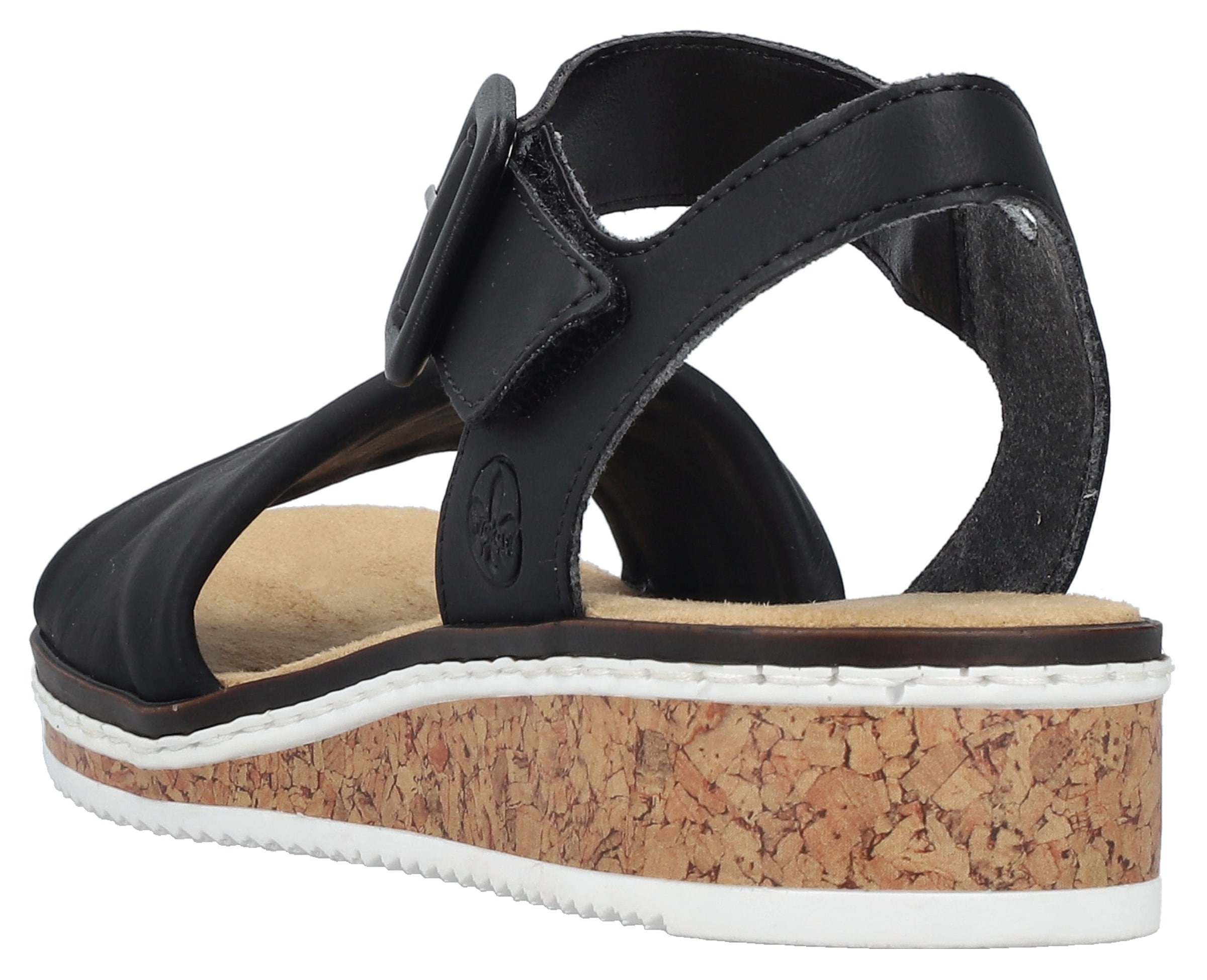 Rieker Sandalette  Keilsandale, Sommerschuh, Urlaubsschuh mit Klettriemchen