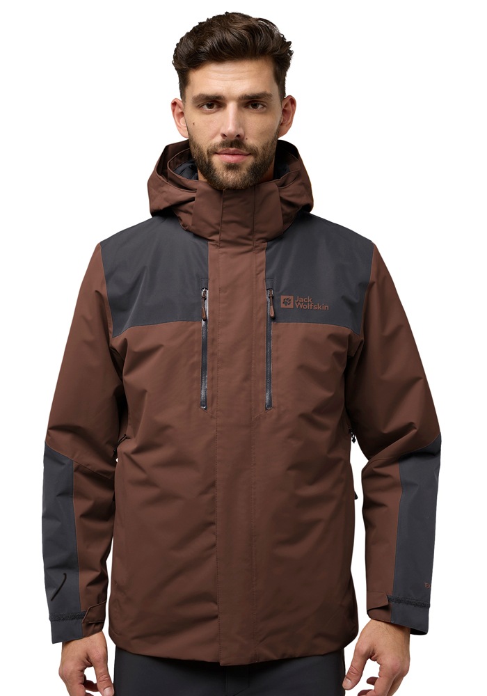 Jack Wolfskin 3-in-1-Funktionsjacke »JASPER 3IN1 JKT M« mit Kapuze 3in1, wasserdicht, Übergangsjacke