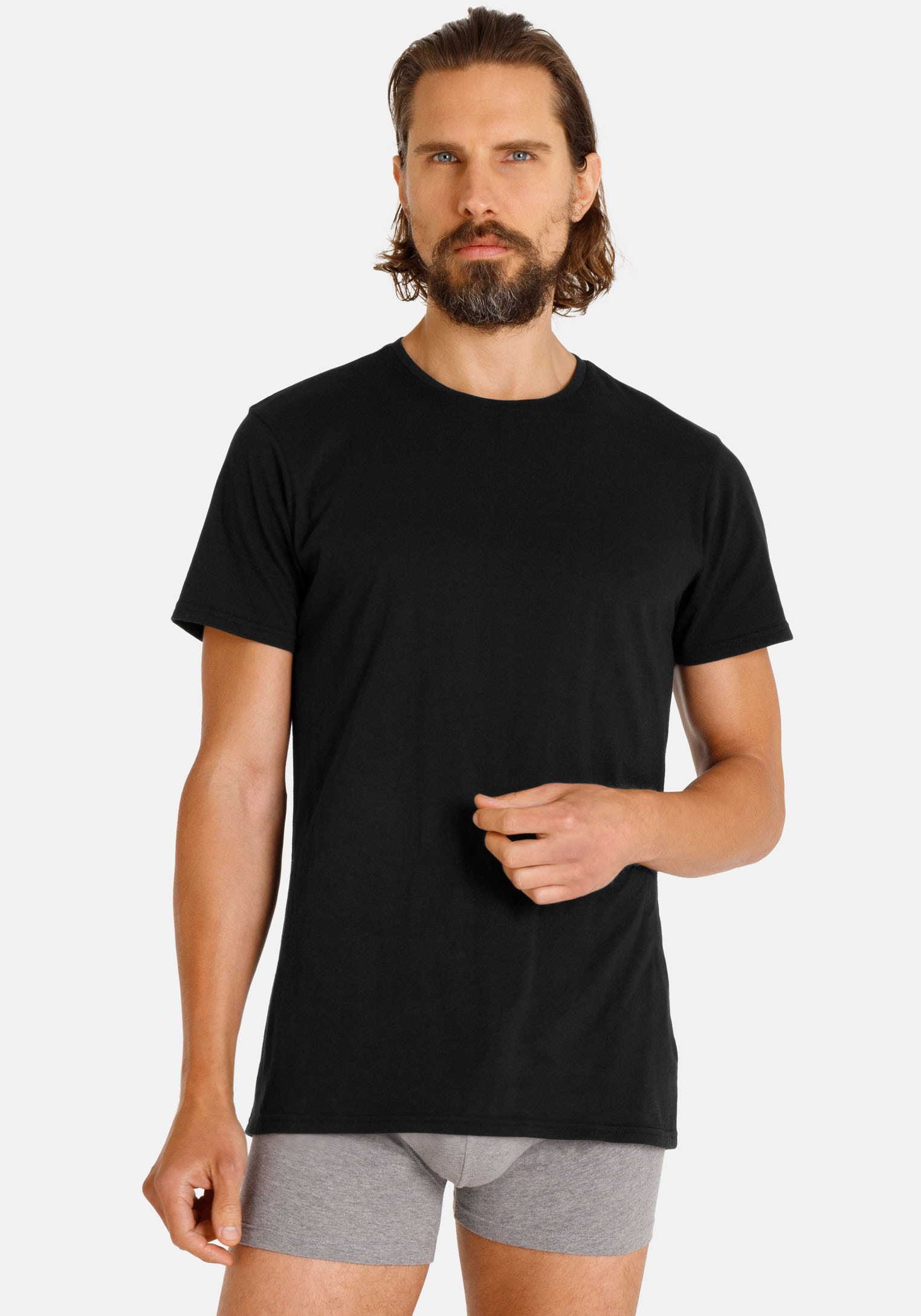 Camano T-shirt »comfort« 2er Pack,  mit Rundhalsausschnitt