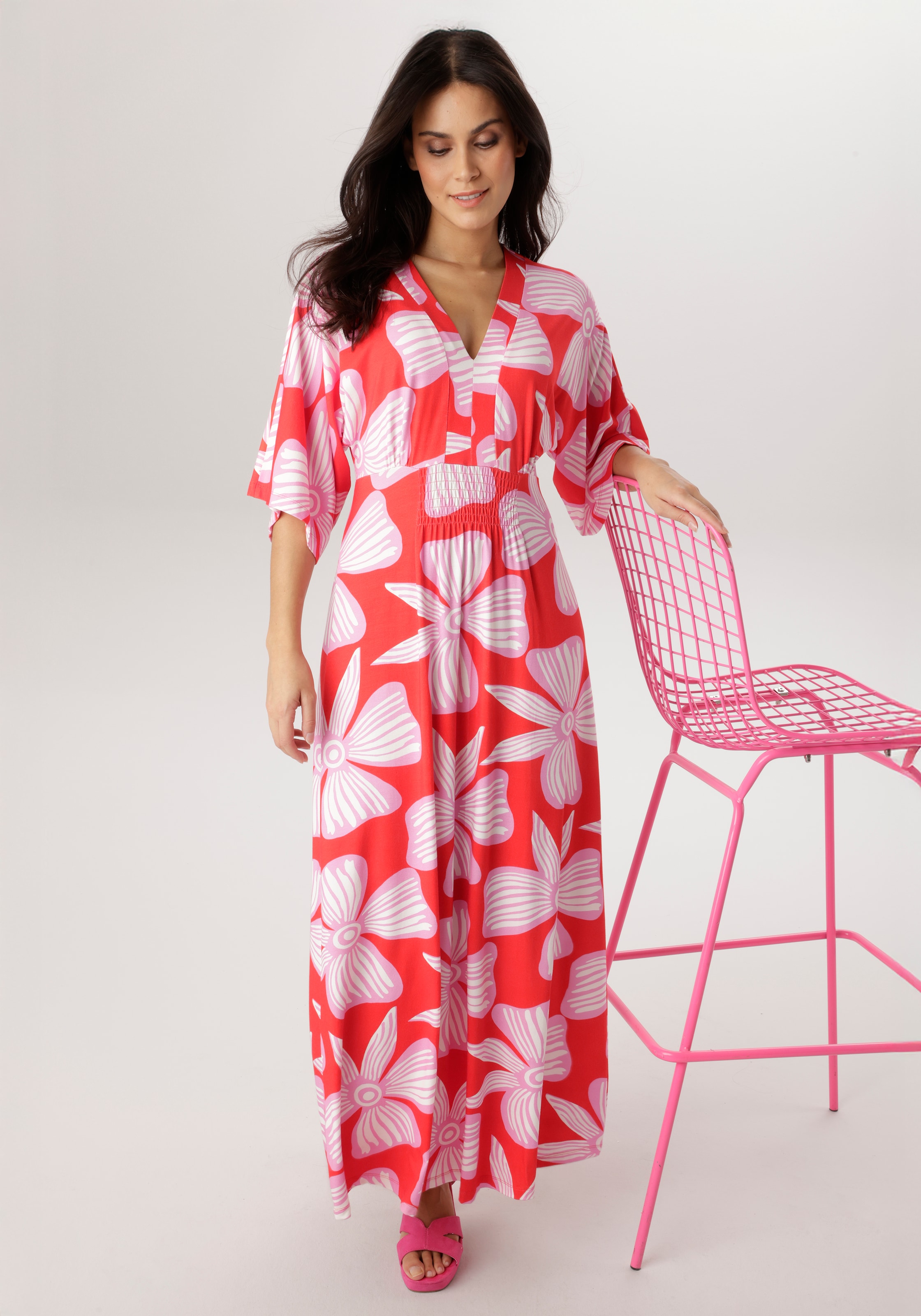 Aniston SELECTED Maxi robe avec manches larges 3/4