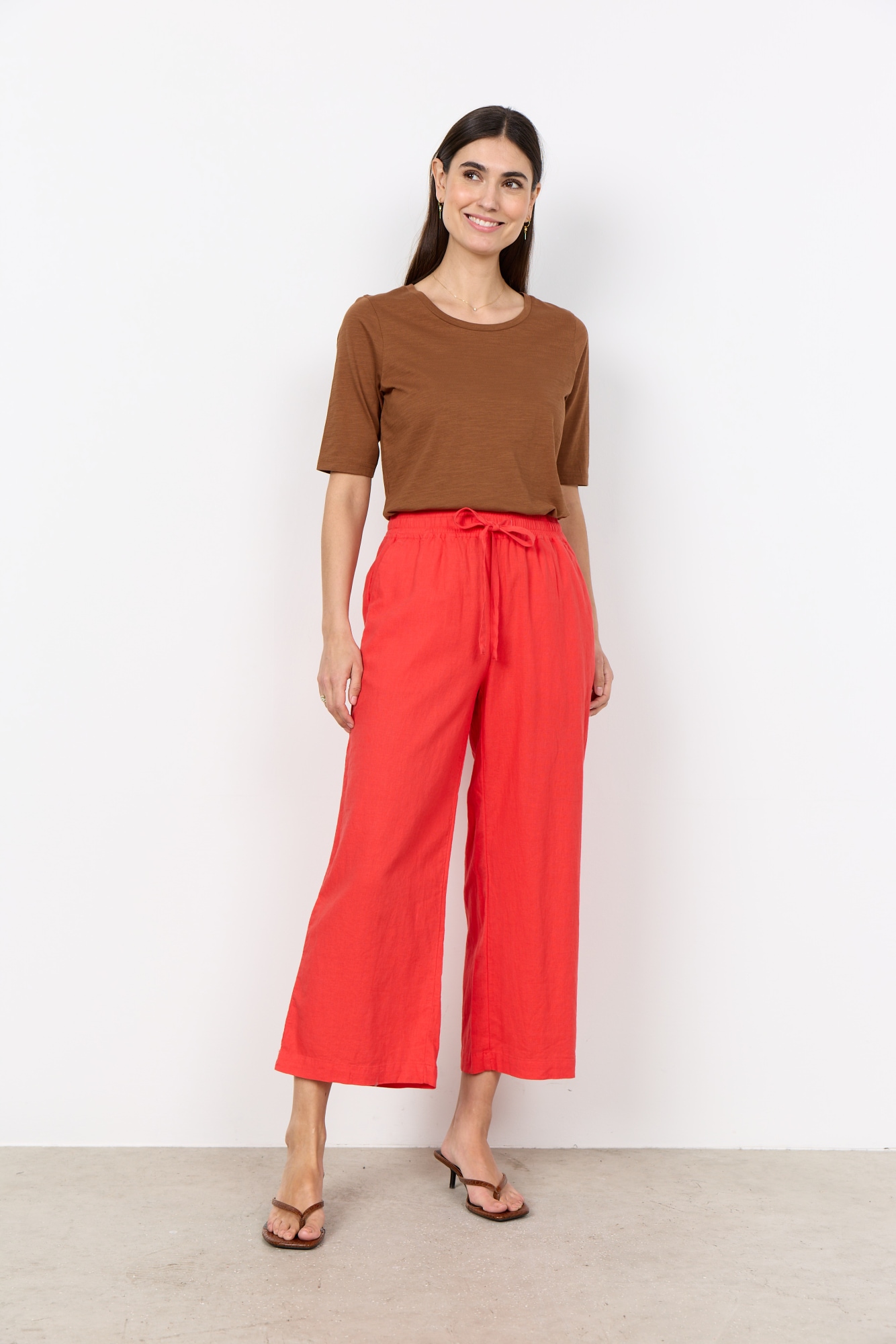 soyaconcept Pantalon à enfiler »SC-INA 12-C«  mélange viscose avec lin