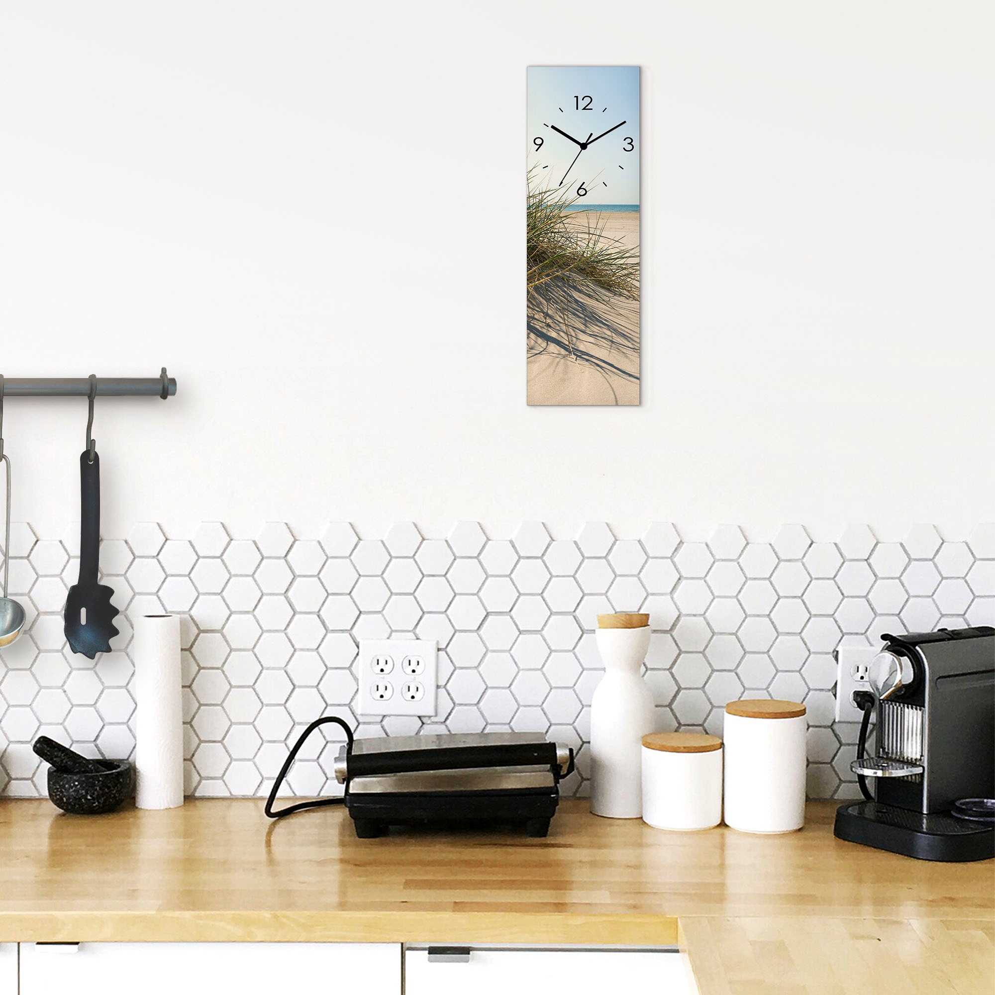 Artland Wanduhr »Strandgras« wahlweise mit  Quarz- oder Funkuhrwerk, lautlos ohne Tickgeräusche