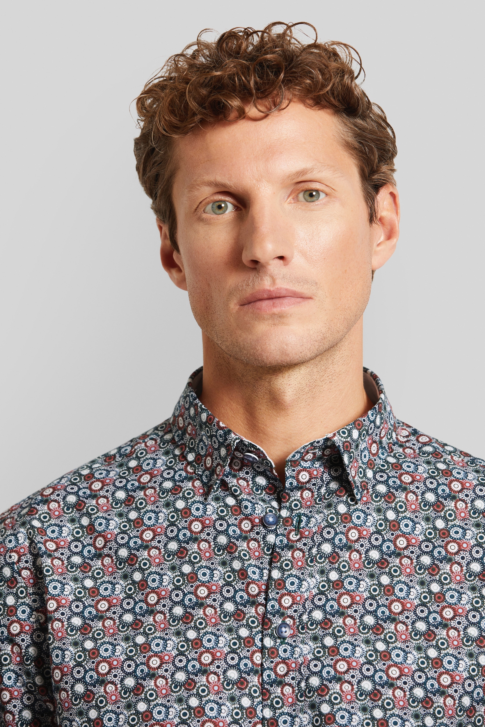 bugatti Langarmhemd mit Under-Button-Down