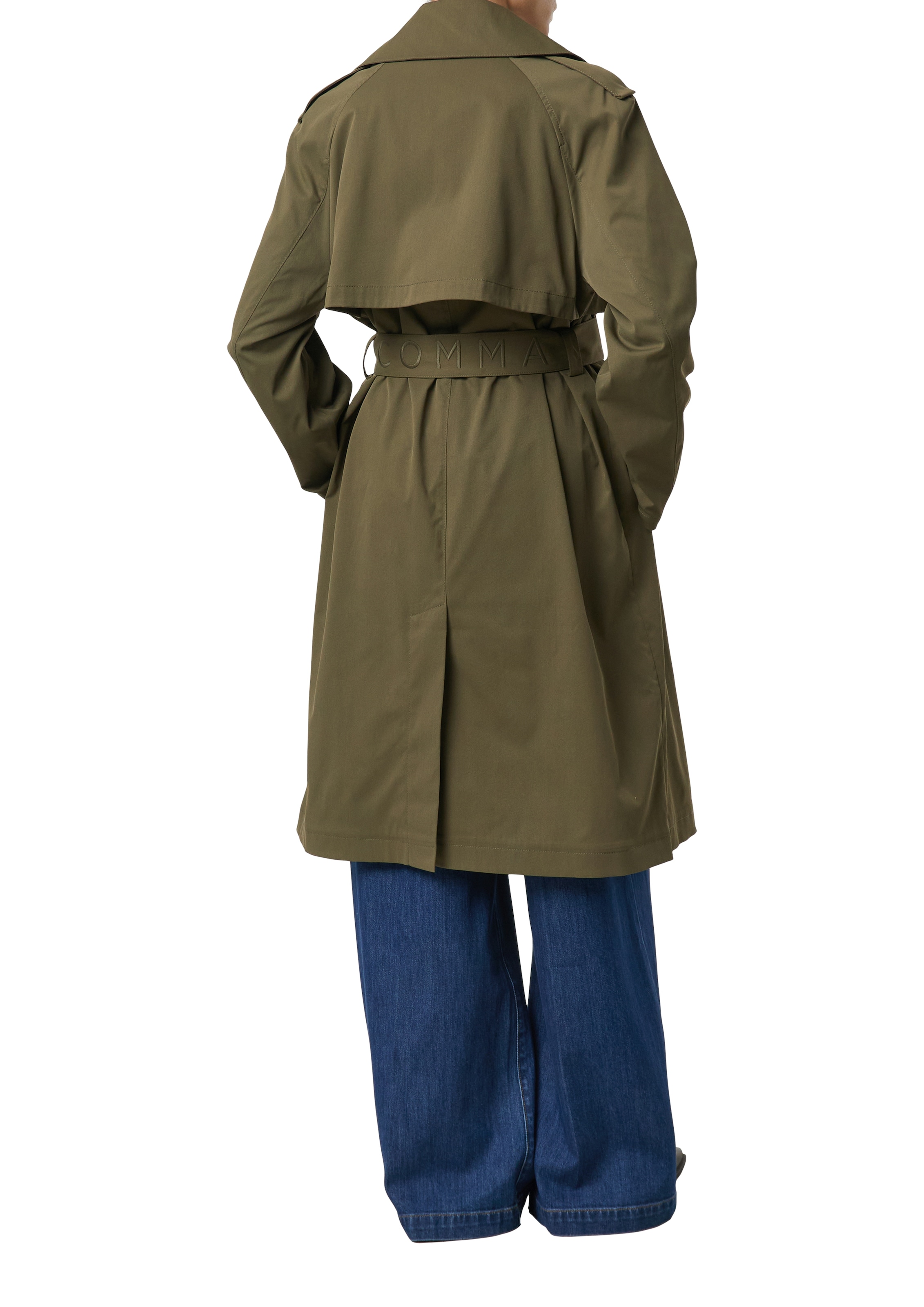 Comma Trench-coat mit Bindegürtel