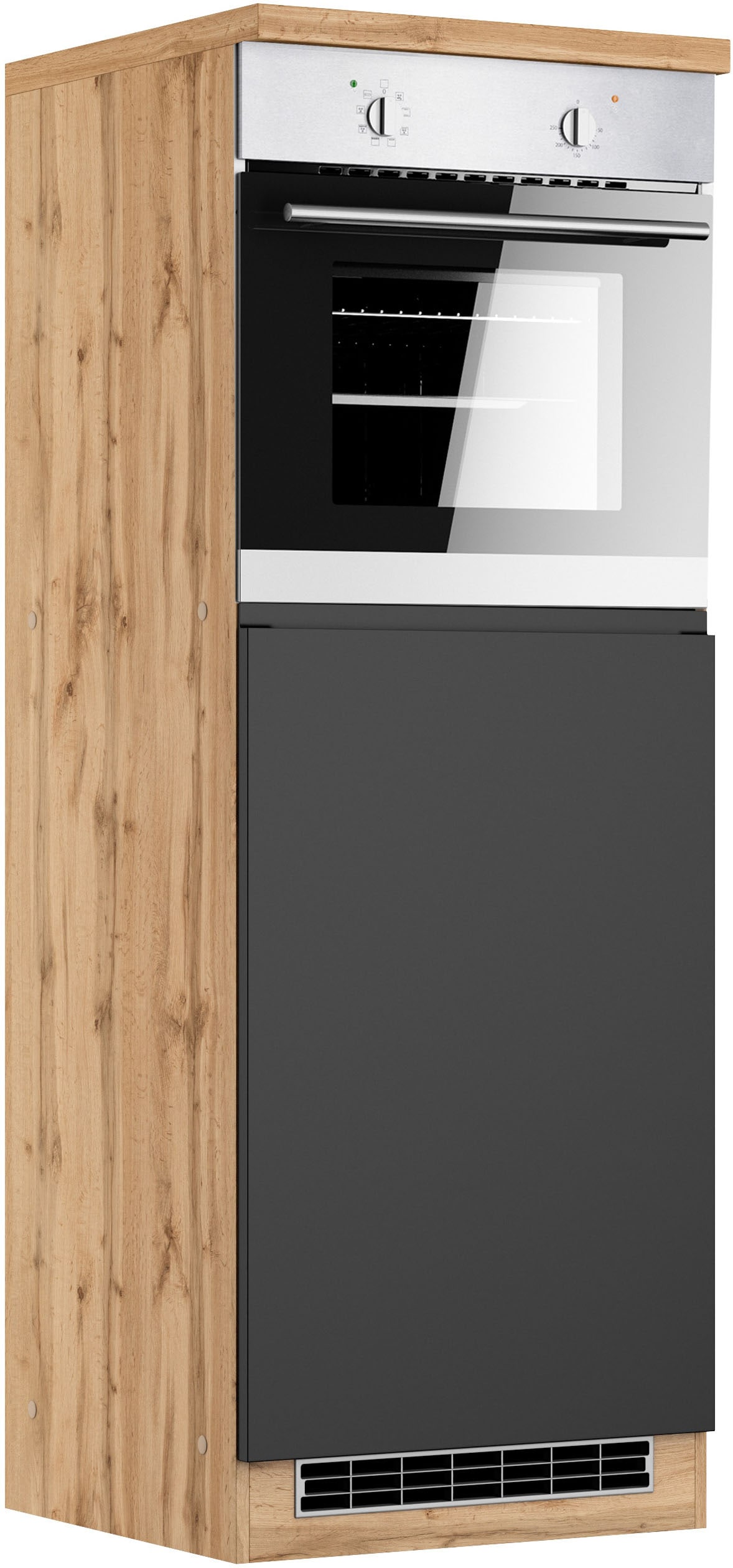 KOCHSTATION Armoire d'encastrement pour four »KS-Virginia,neu in verbesserter Ausführung« Rangement, Softclose,  largeur 60 cm, hauteur 166 cm niche pour poêle L/H/P : 56/59/55 cm