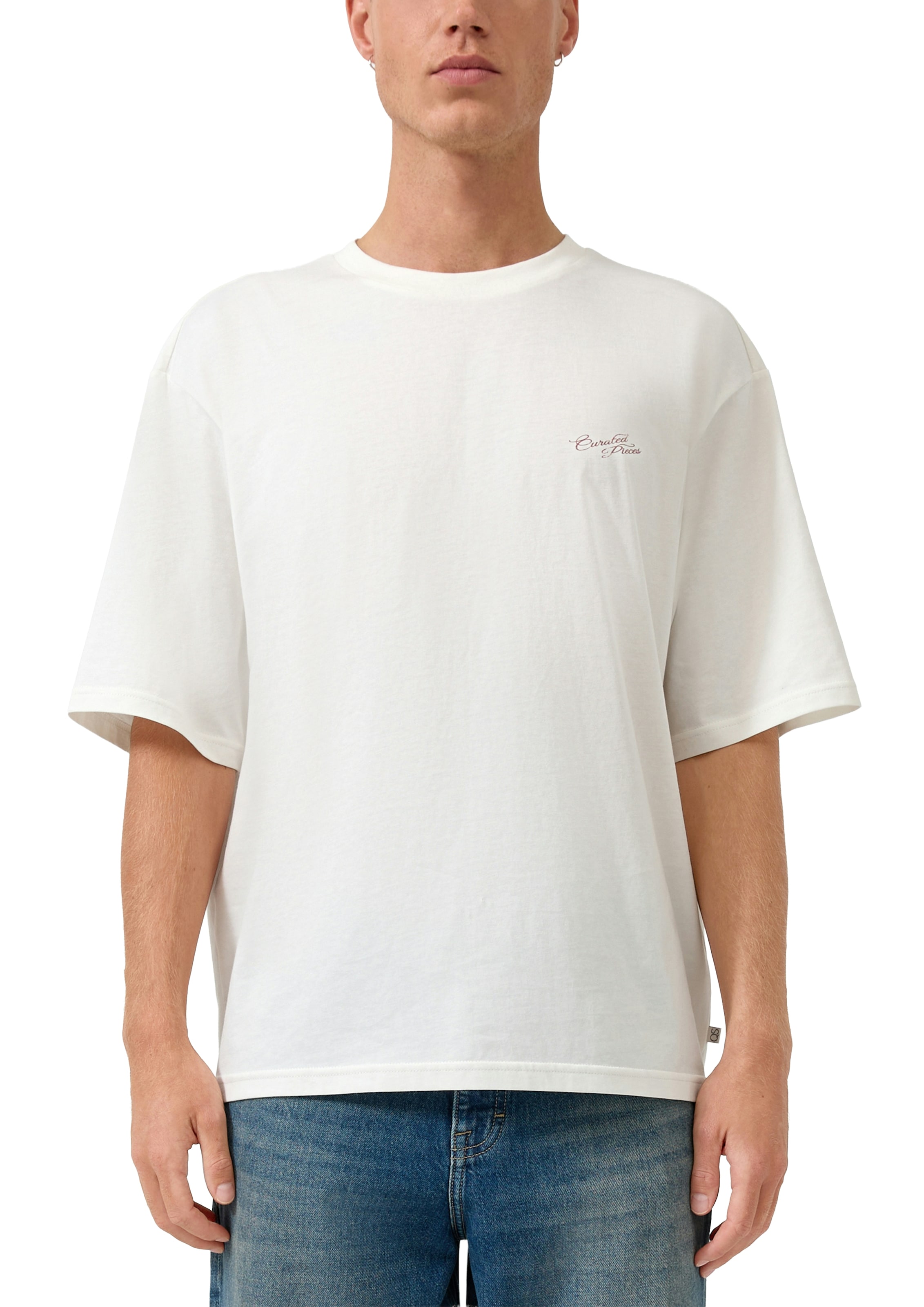 QS T-Shirt Sommershirt mit Rücken-Print