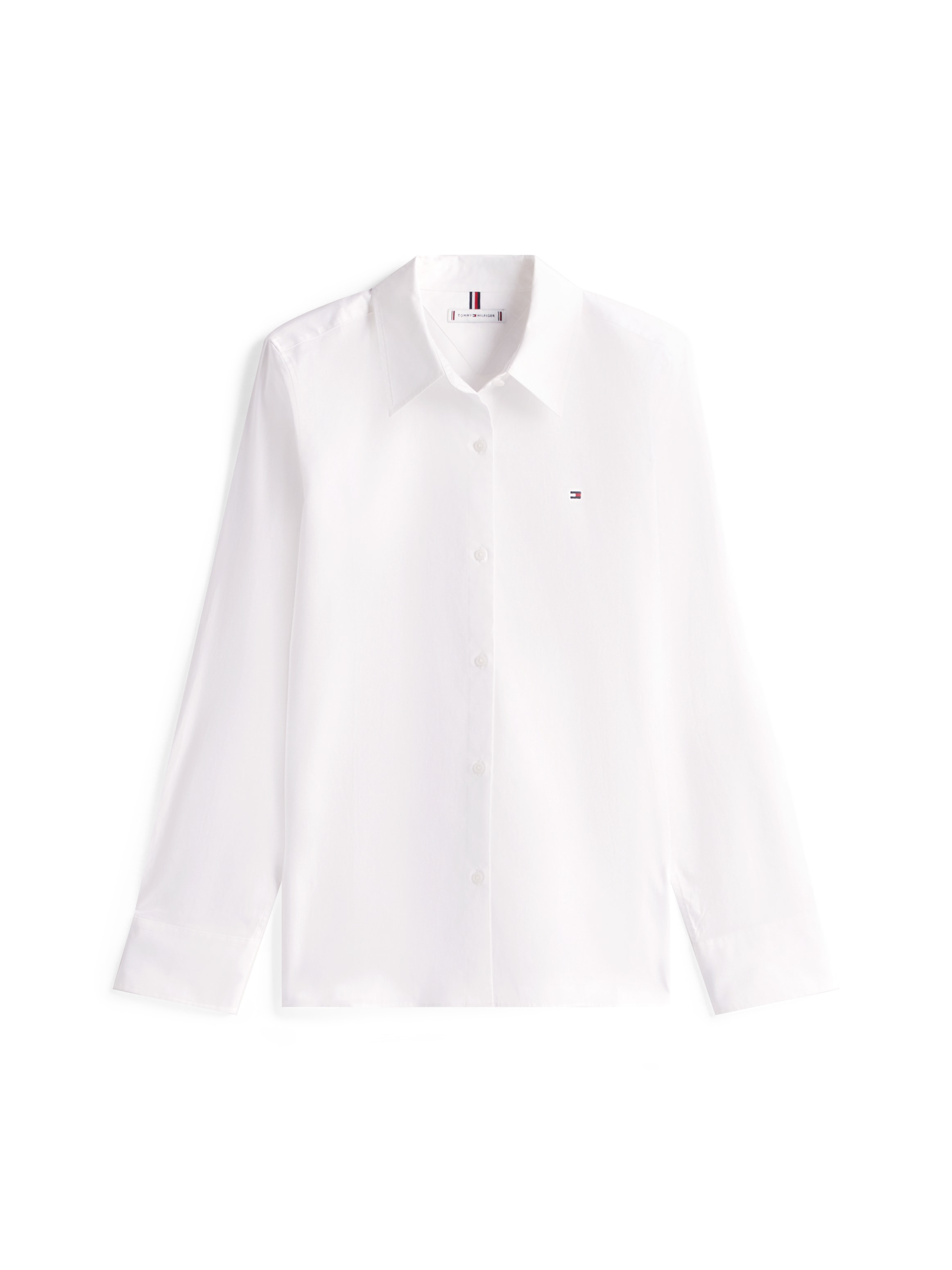Tommy Hilfiger Blouse chemise »STRETCH REGULAR LS SHIRT« avec logo Tommy Hilfiger brodé, coupe régulière