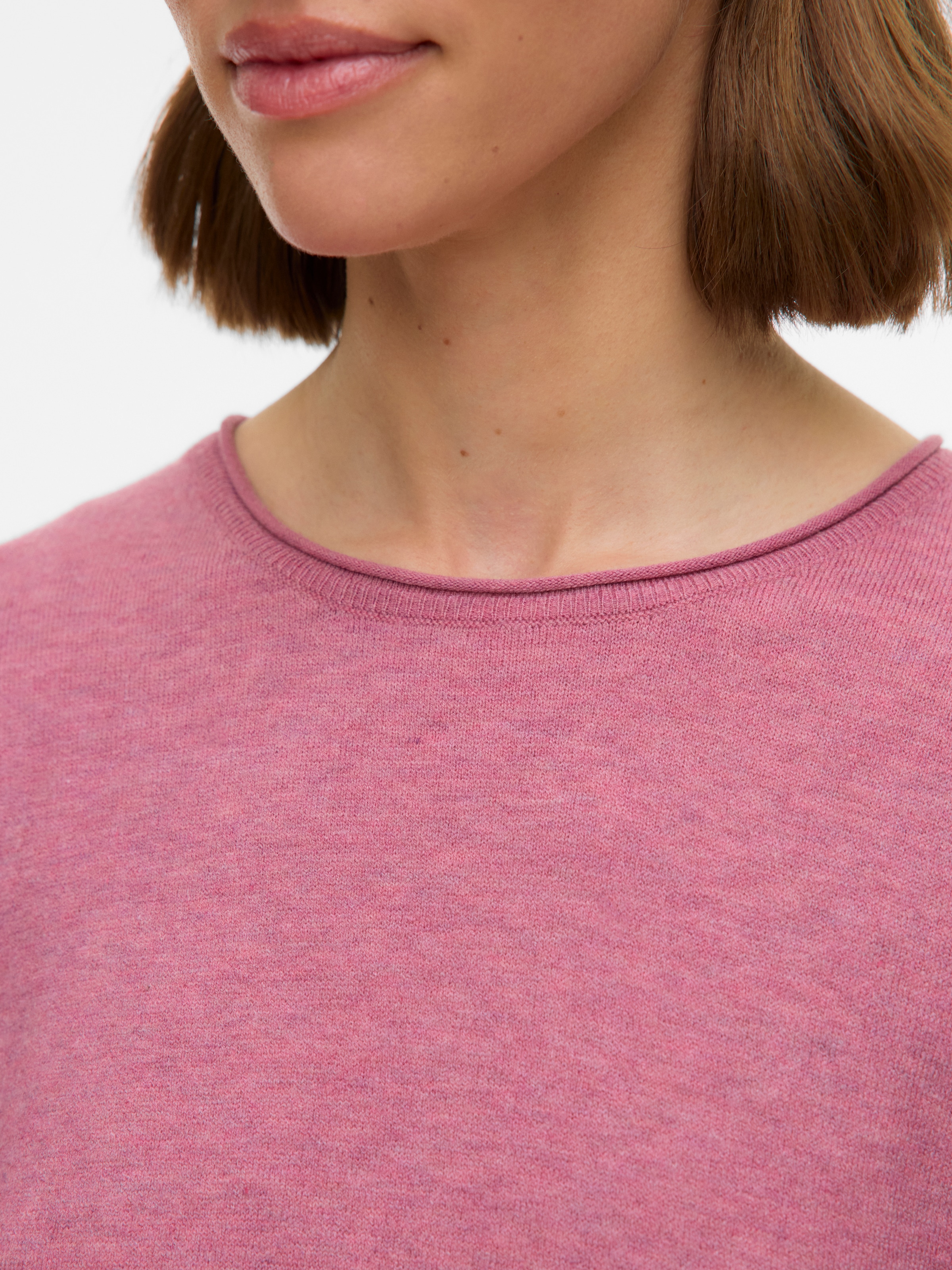 Vero Moda Strickpullover »VMEXCITING PLAIN LS O-NK ROLL PULLOV BOO«