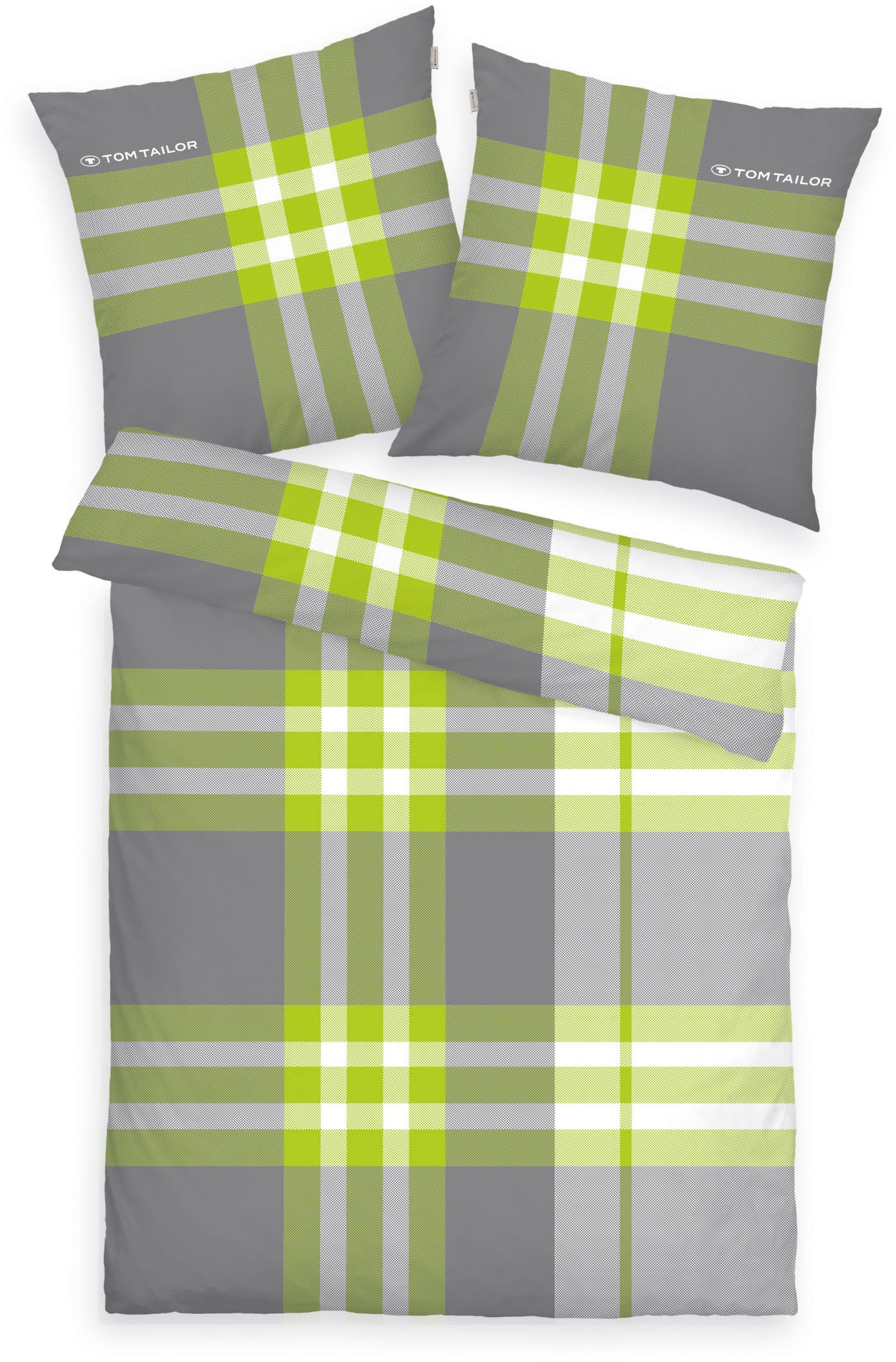 TOM TAILOR HOME Bettwäsche »Nick in Gr. 135x200 oder 155x220 cm« 3 tlg. mit Gratiszugabe Gästehandtuch