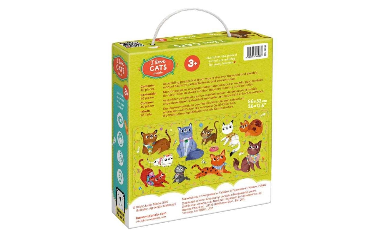   Puzzle »Banana Panda Ich liebe Katzen« Englisch, keine Angabe