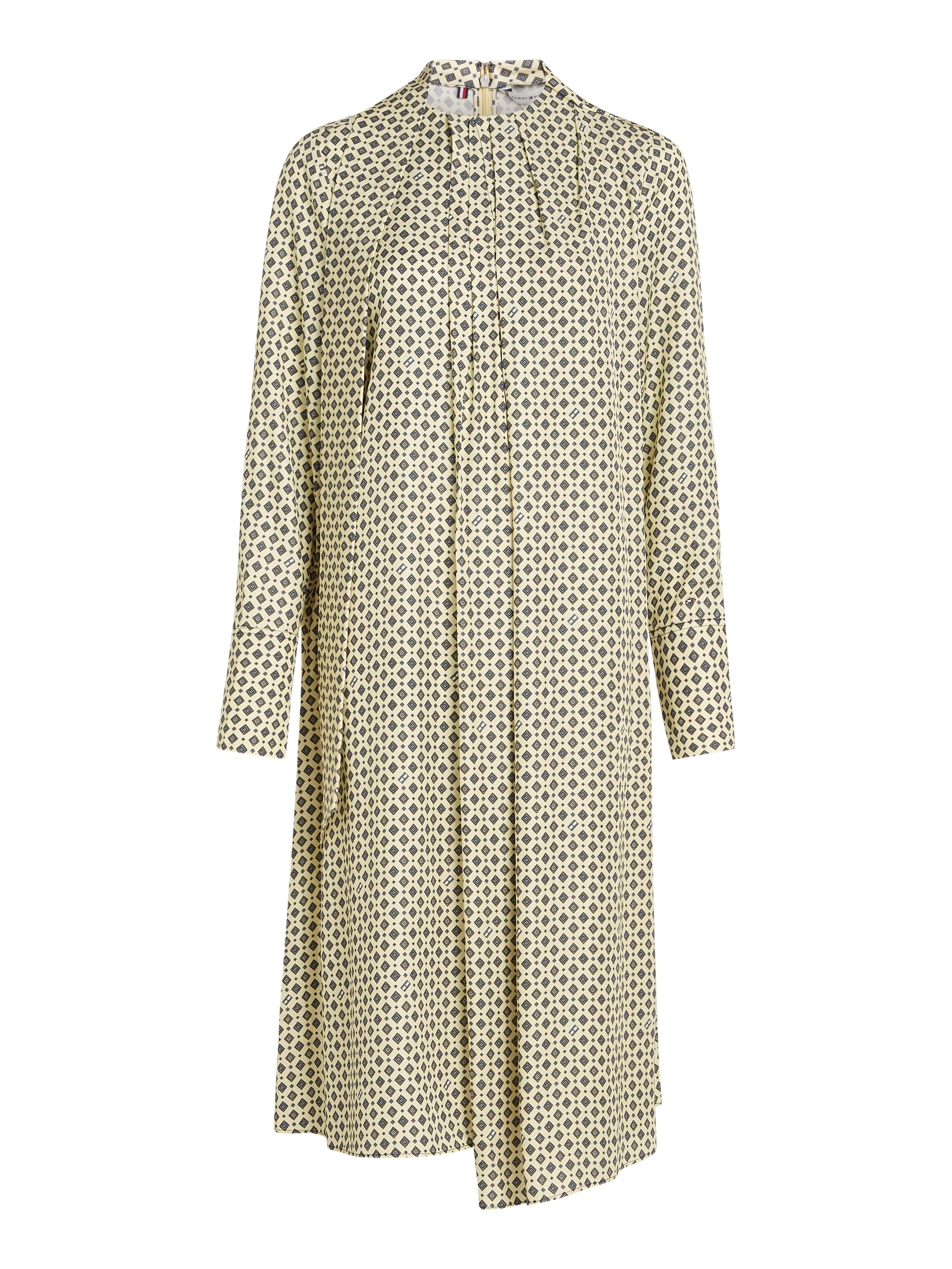 Tommy Hilfiger Robe chemisier »FOULARD DRAPED MIDI DRESS« mit Tommy Hilfiger Markenlabel