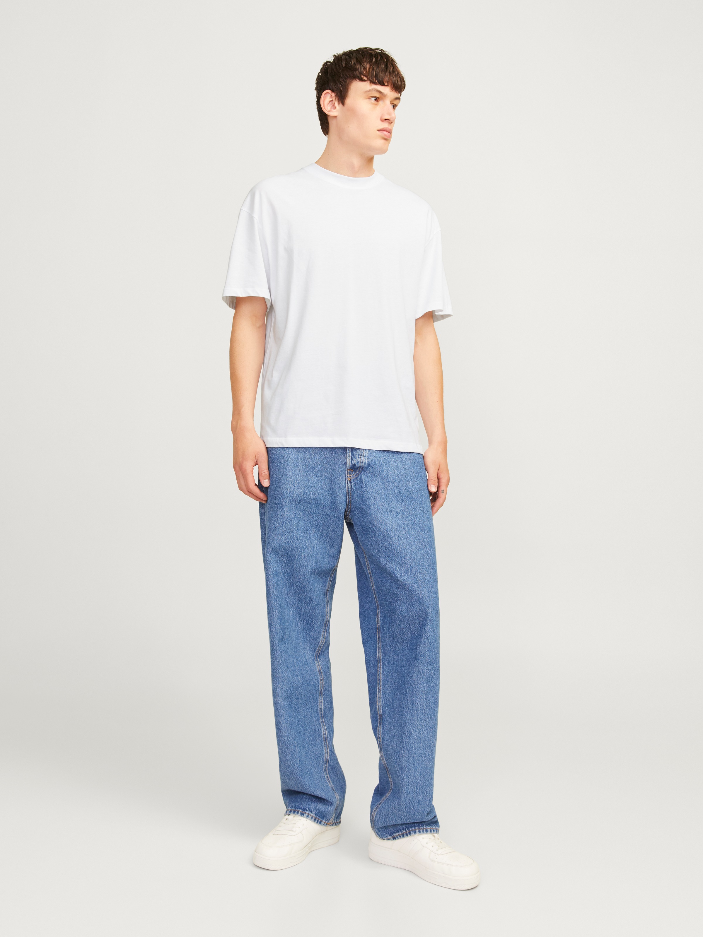 Jack & Jones Shirt à col rond »JJEBRADLEY TEE SS O-NECK 2PK MP NOOS« Paquet, 2 cuis coton, coupe décontractée
