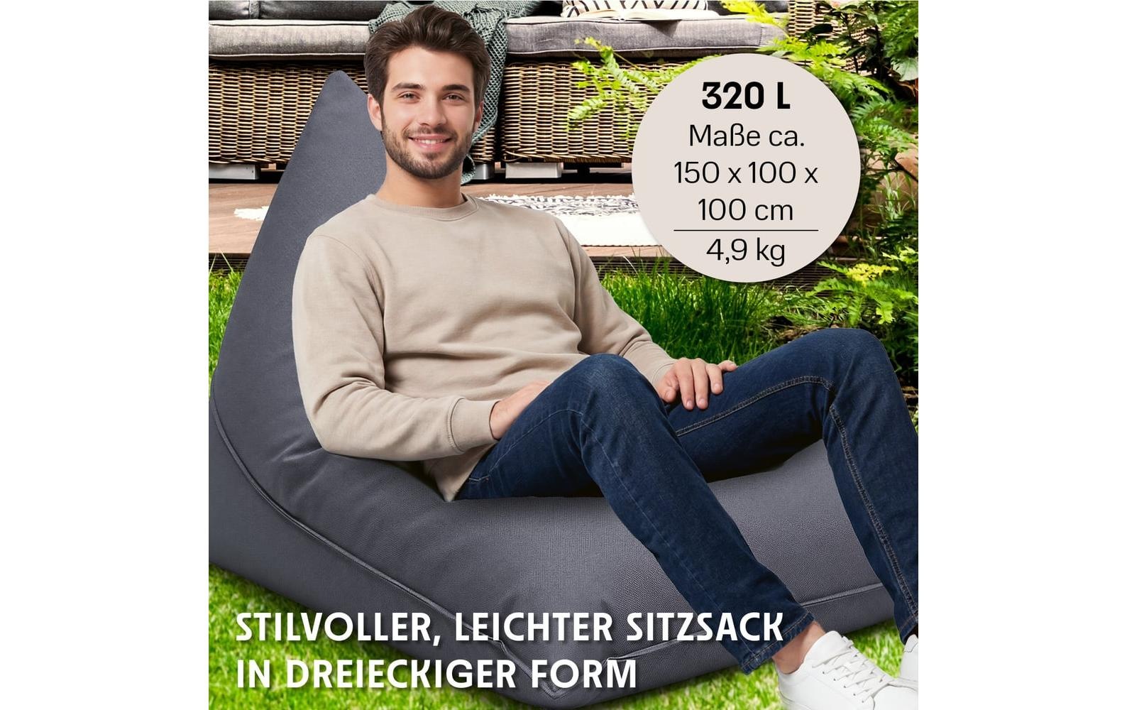 Urbanara Sitzsack »Basic-Outdoor Triangle, 300 l«
