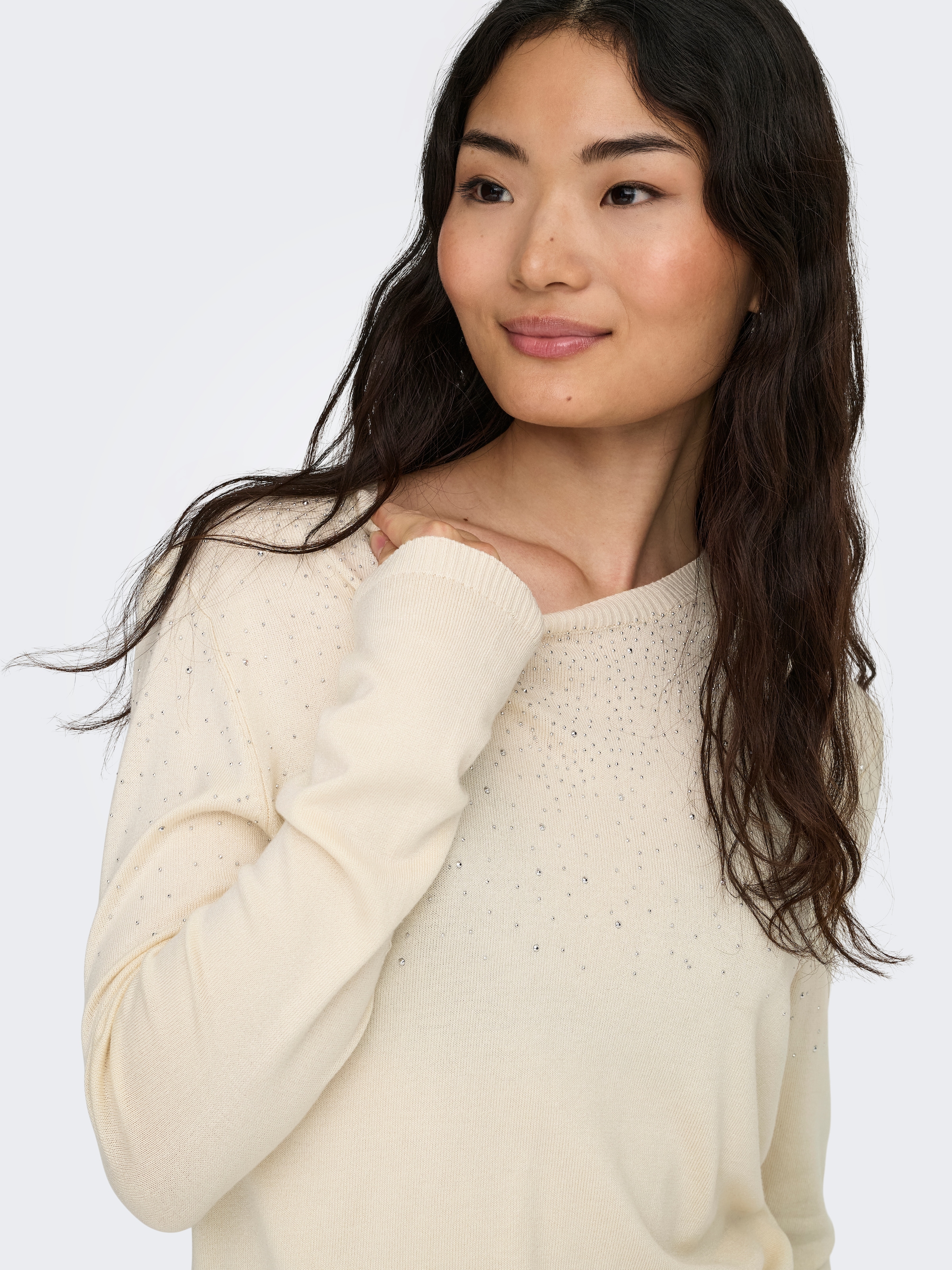 ONLY Pull à col rond »ONLANABELLA LS BLING O-NECK KNT«