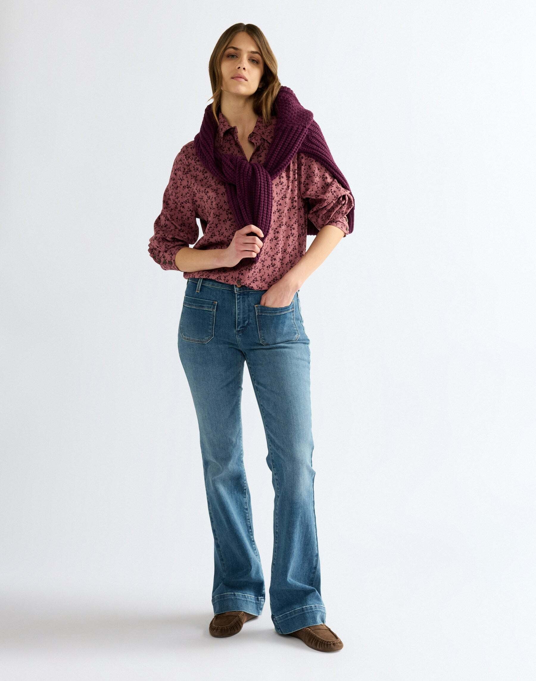 Wrangler Langarmbluse »WRANGLER Langarmbluse Drama Collar«