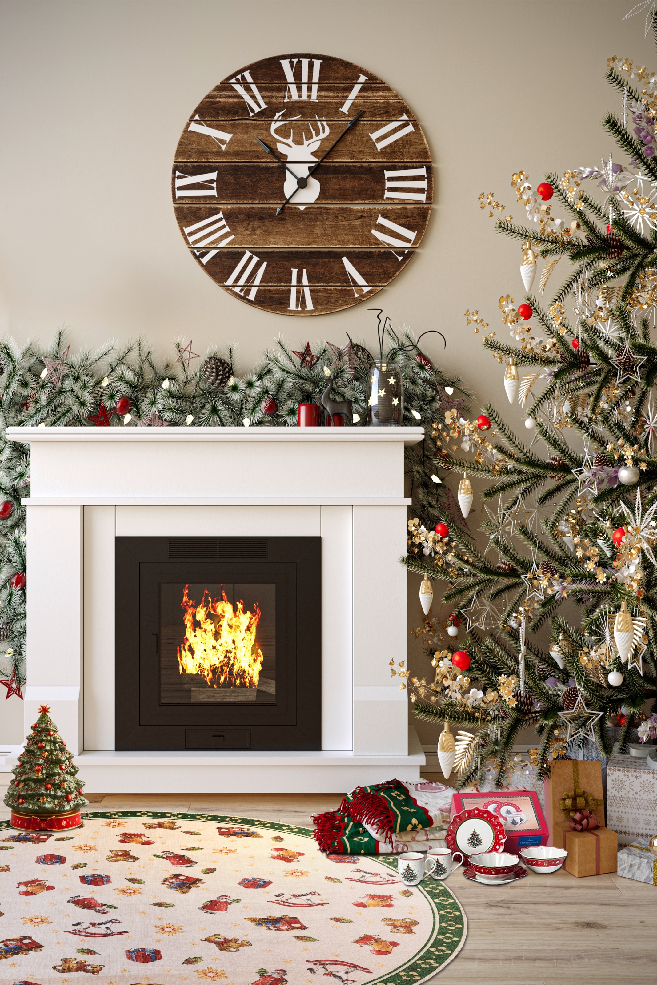 Villeroy & Boch Tapis »Nostalgic Toy's Delight, eckig, rund und Läufer« Rectangulaire 3 mm Höhe Weihnachten, Wohnzimmer, Flur, Geschenk, Toys Delight, Dekoration