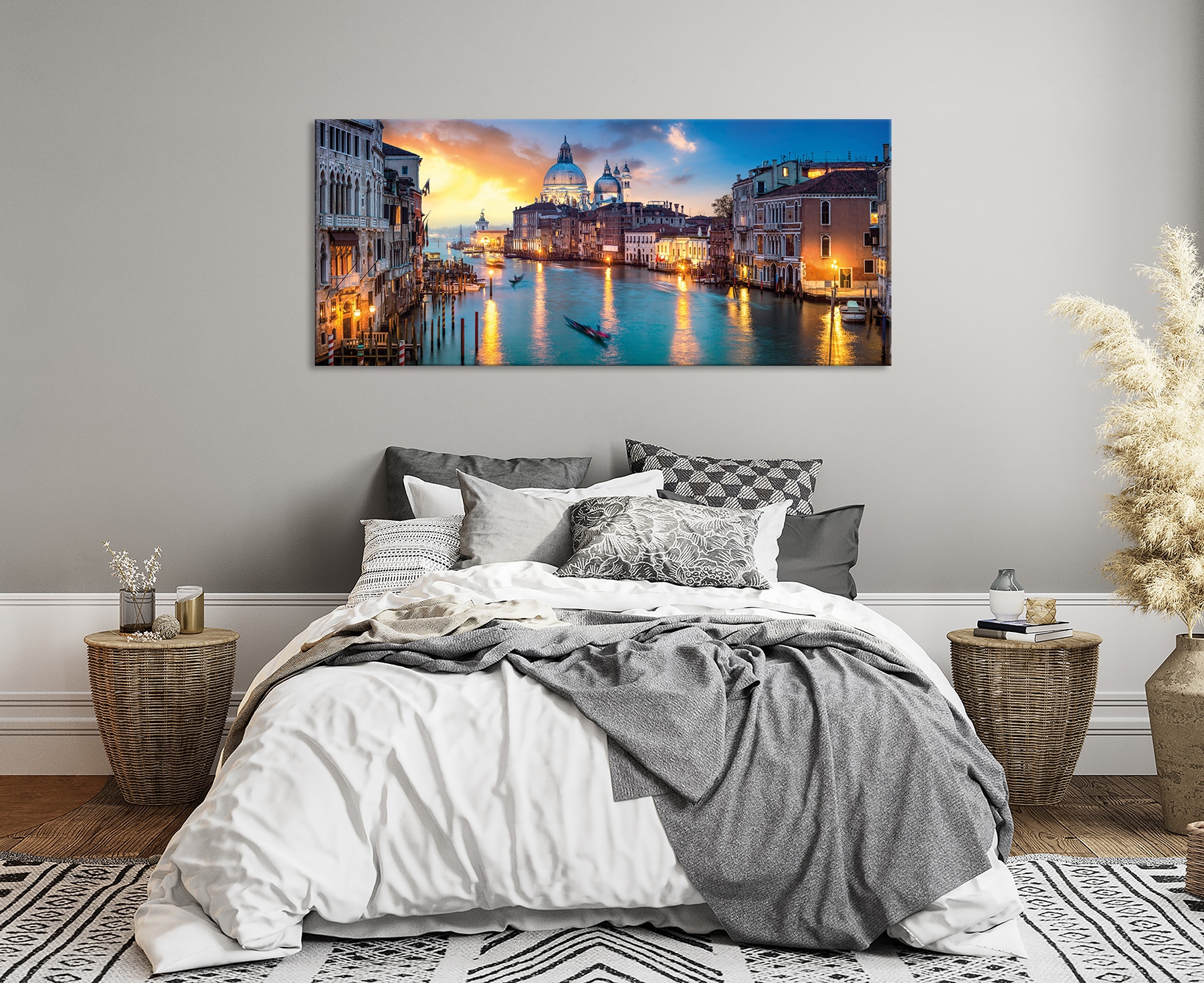 Bönninghoff Leinwandbild »Wandbild VENEDIG XXL – Leinwandbild Keilrahmen Deko modern« Boote & Schiffe | Stadt | Venedig 1 Stk. tlg. auf Keilrahmen gespannt
