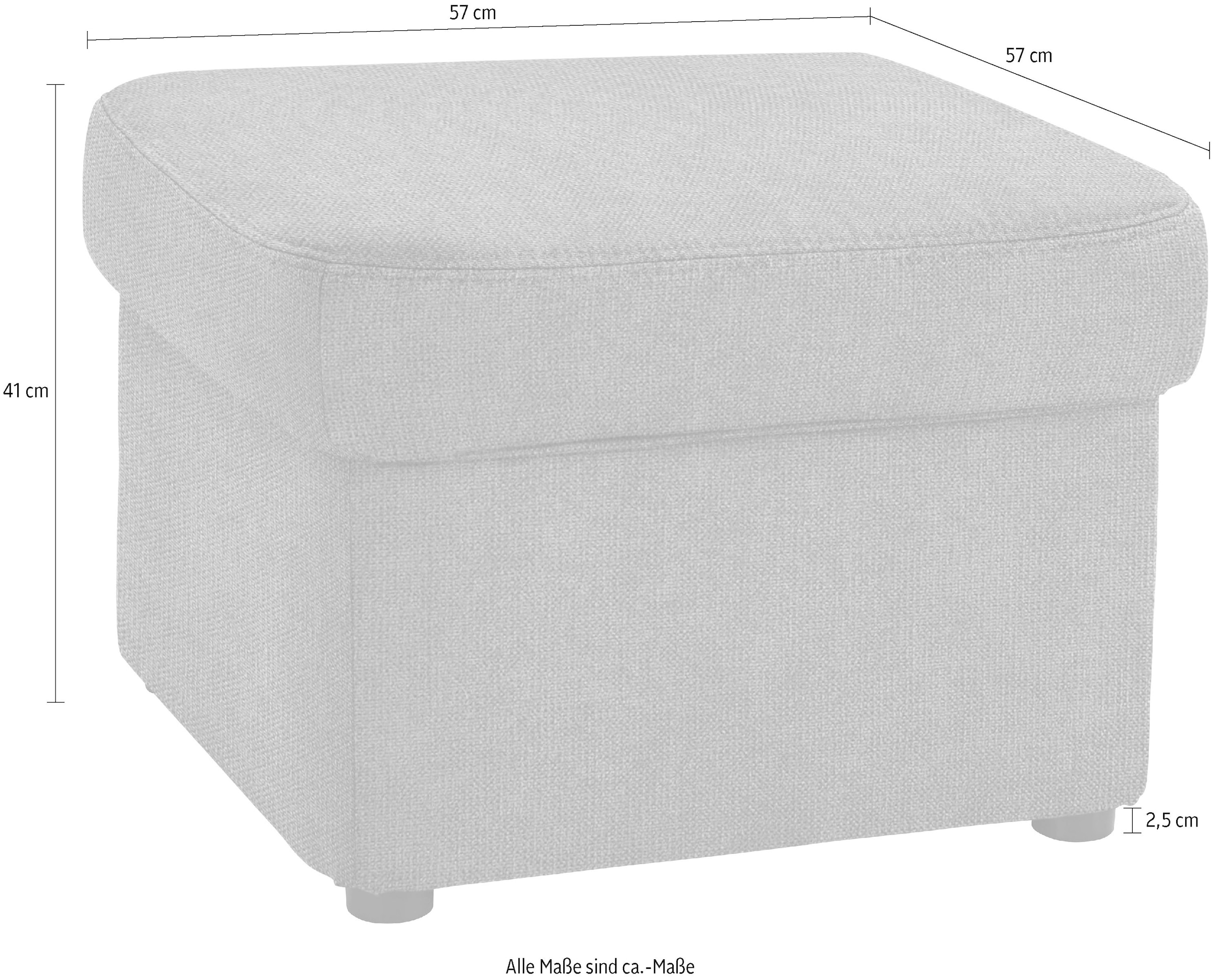 DOMO collection Hocker »Papenburg elegant und zeitlos, B/T 57/57cm« in grosser Farbvielfalt