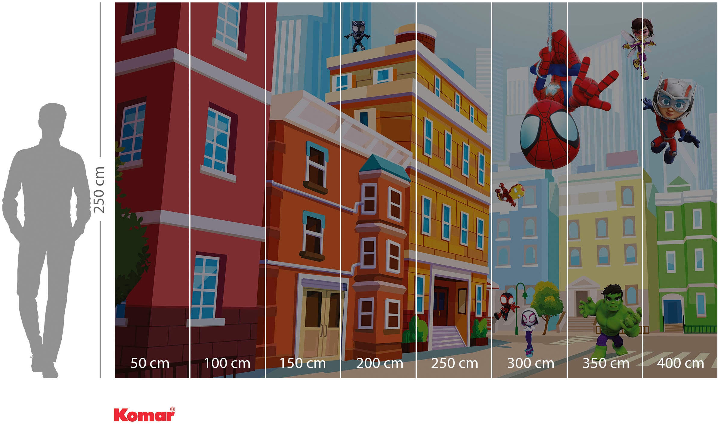 Komar Papier peint pour enfants »Marvel Spidey and His Amazing Friends City« imprimé