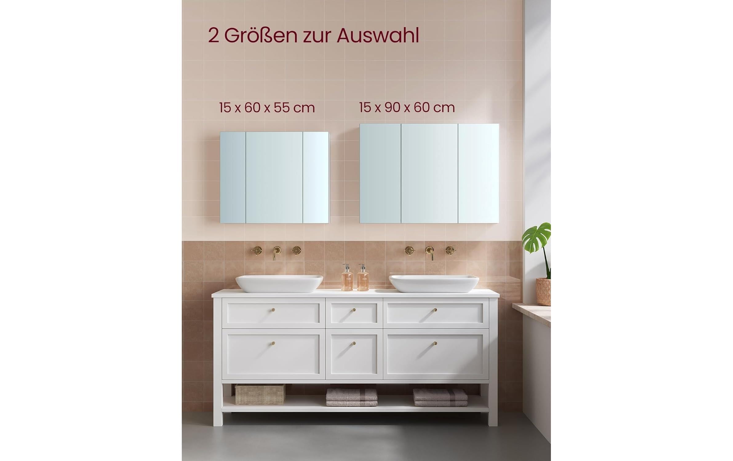 VASAGLE Spiegelschrank »15 x 90 x 60 cm«